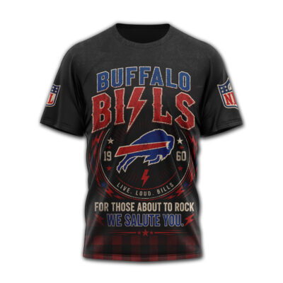 Buffalo Bills | Premium NFL ACDC Rock N Roll 3D T-Shirt