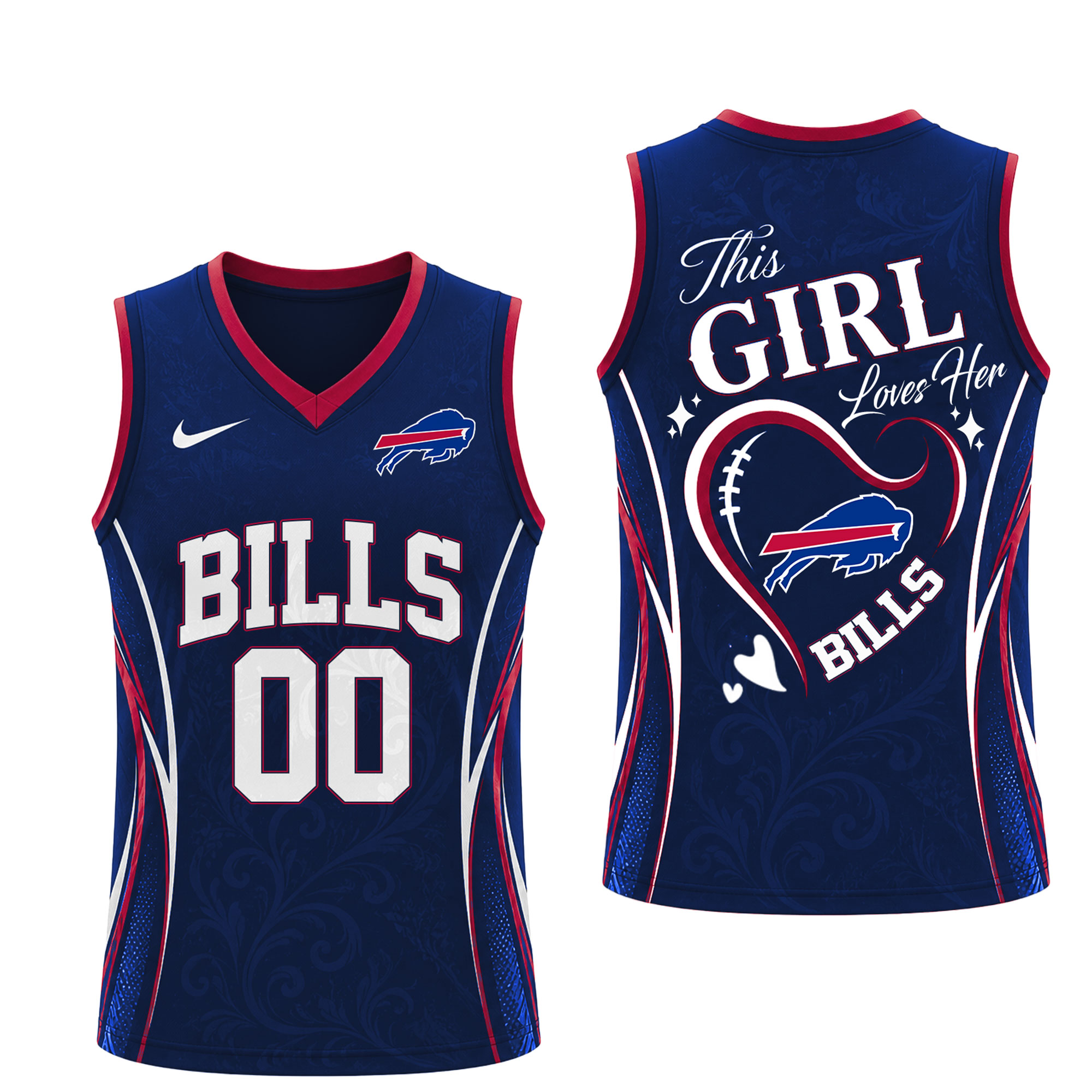 Buffalo Bills | Premium NFL Womens Game Day Love Tank Top Jersey - Image 2