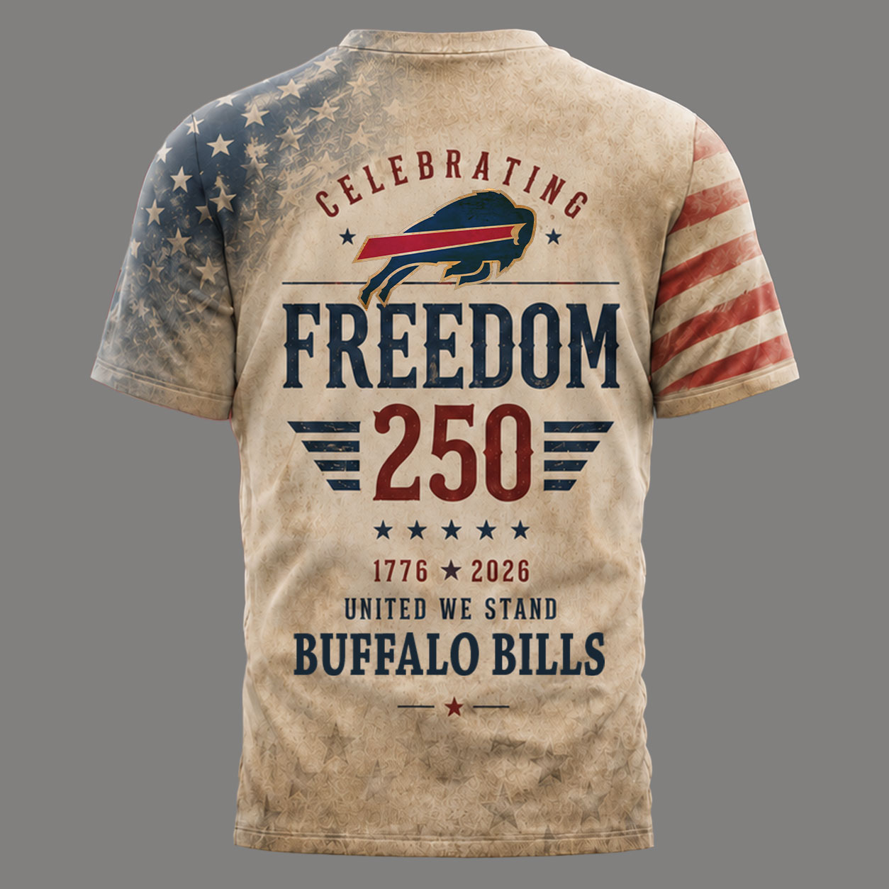 Buffalo Bills | Premium NFL Freedom 250 Patriotic 3D Shirt - Image 4