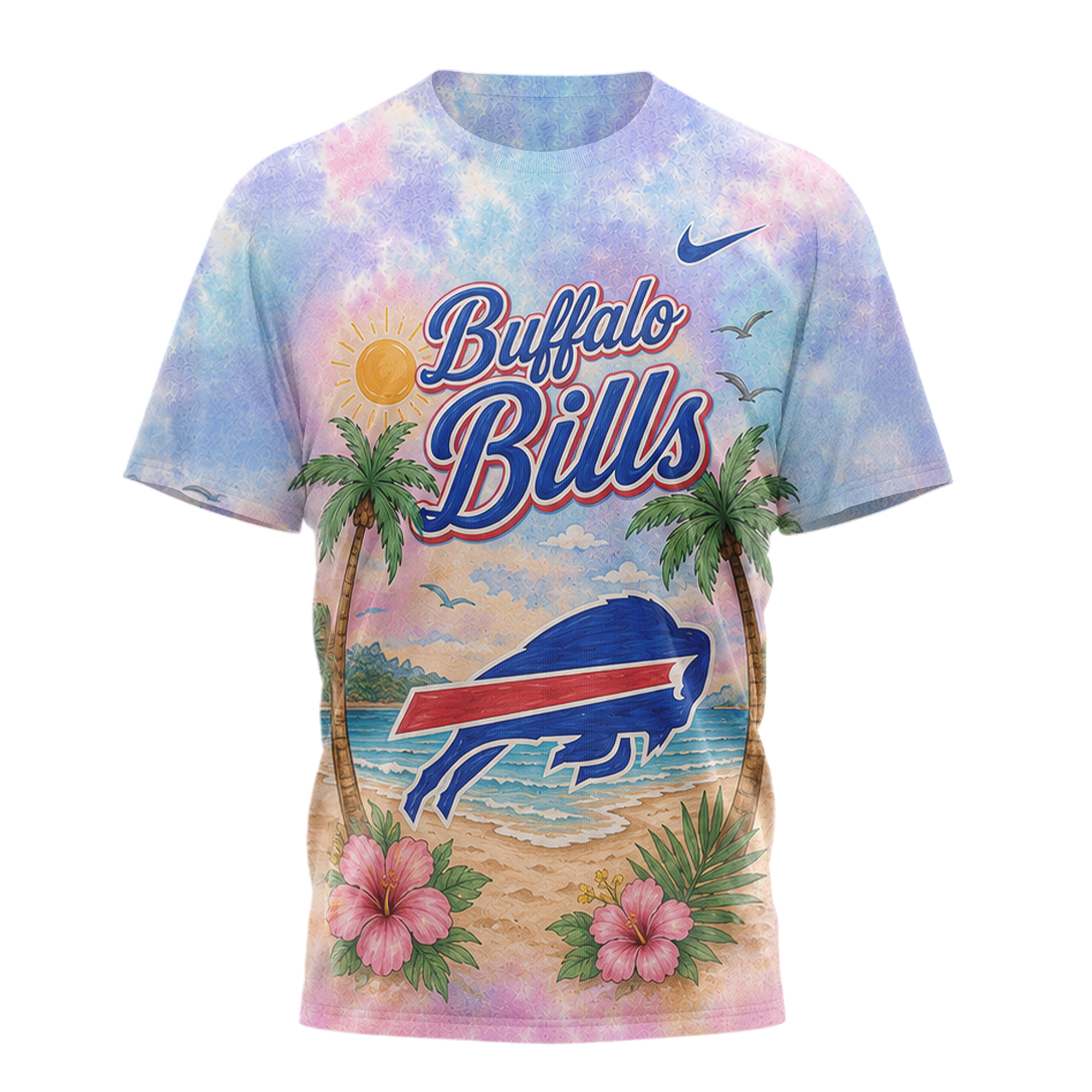 Buffalo Bills | Premium NFL Tropical Game Day Paradise 3D T-Shirt - Image 2