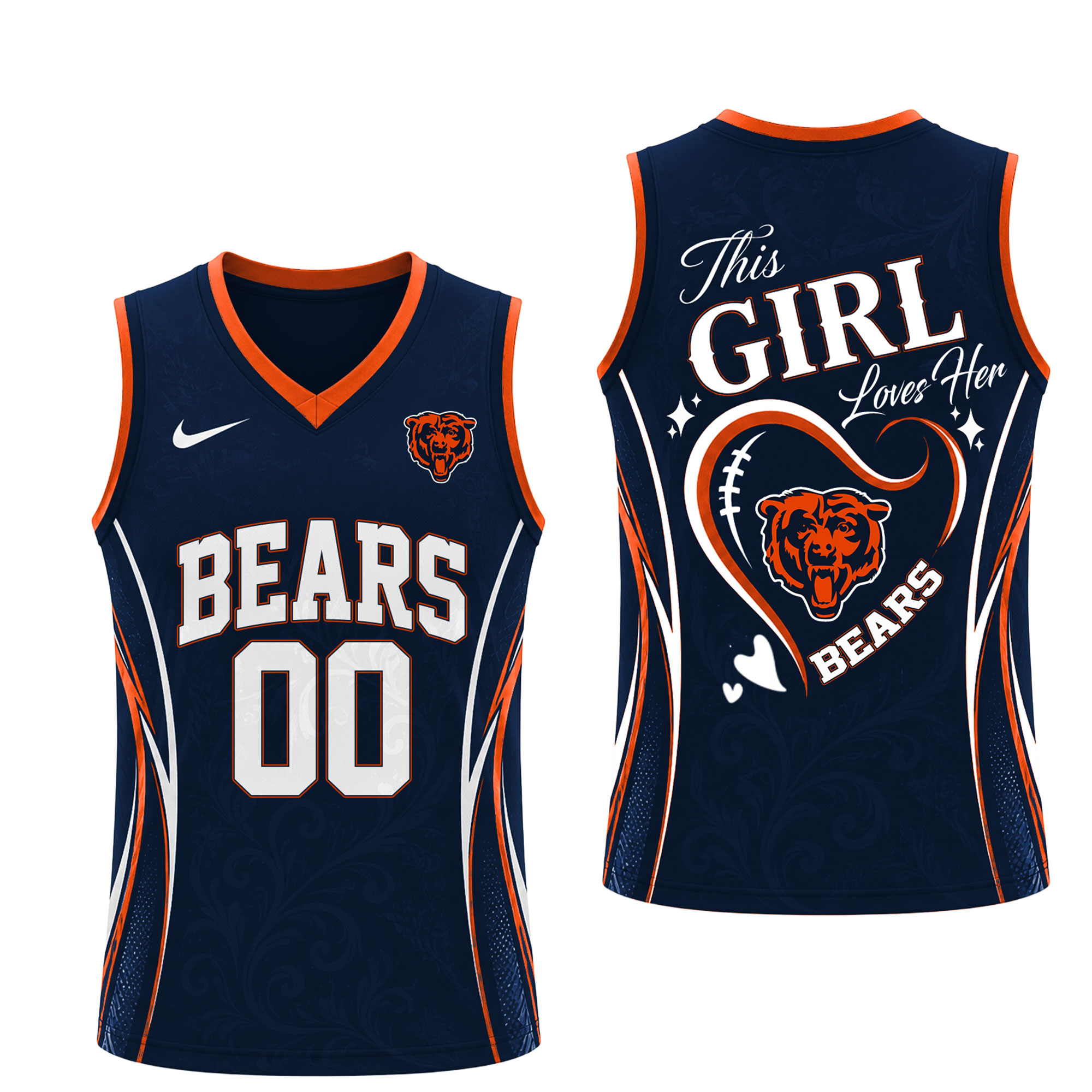 Chicago Bears | Premium NFL Womens Game Day Love Tank Top Jersey - Image 2