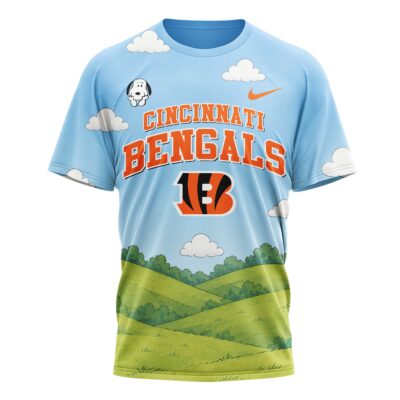 Alternative view of Cincinnati Bengals | Premium NFL Snoopy Touchdown 3D T-Shirt