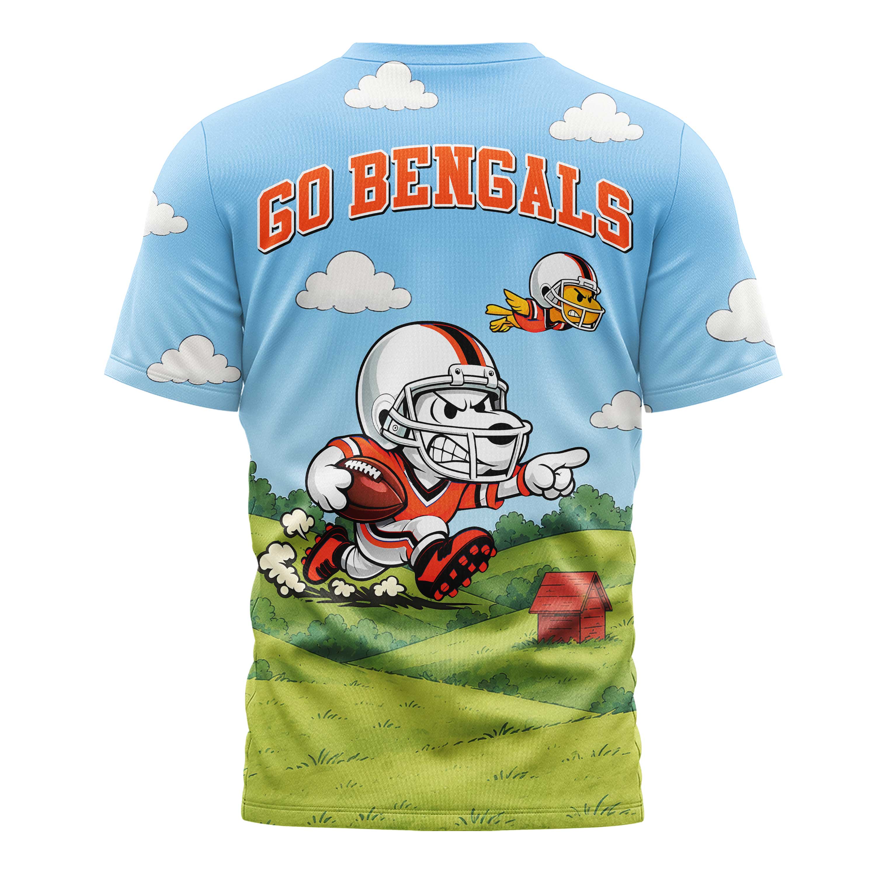 Cincinnati Bengals | Premium NFL Snoopy Touchdown 3D T-Shirt - Image 3