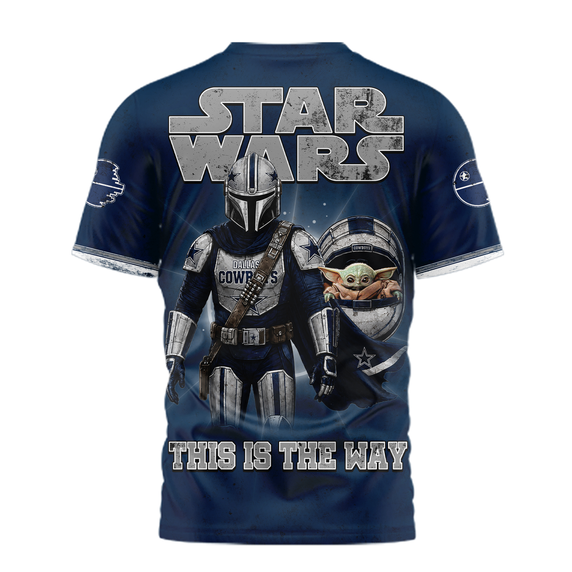 Dallas Cowboys | Premium NFL This Is The Way Star Wars 3D Shirt - Image 3