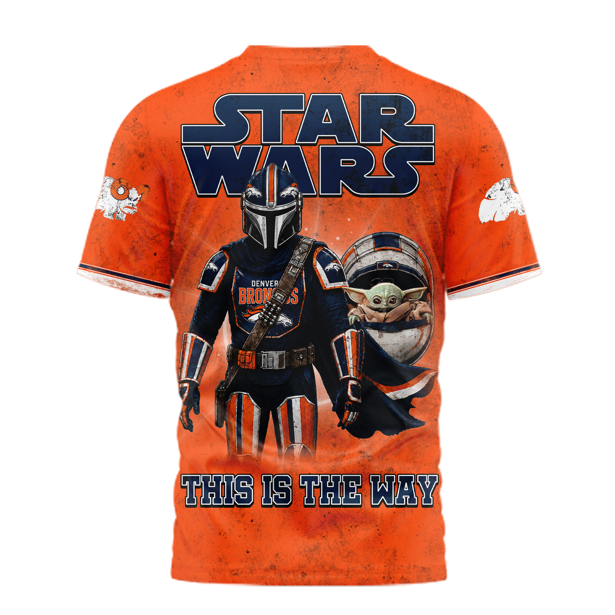 Denver Broncos | Premium NFL This Is The Way Star Wars 3D Shirt - Image 3