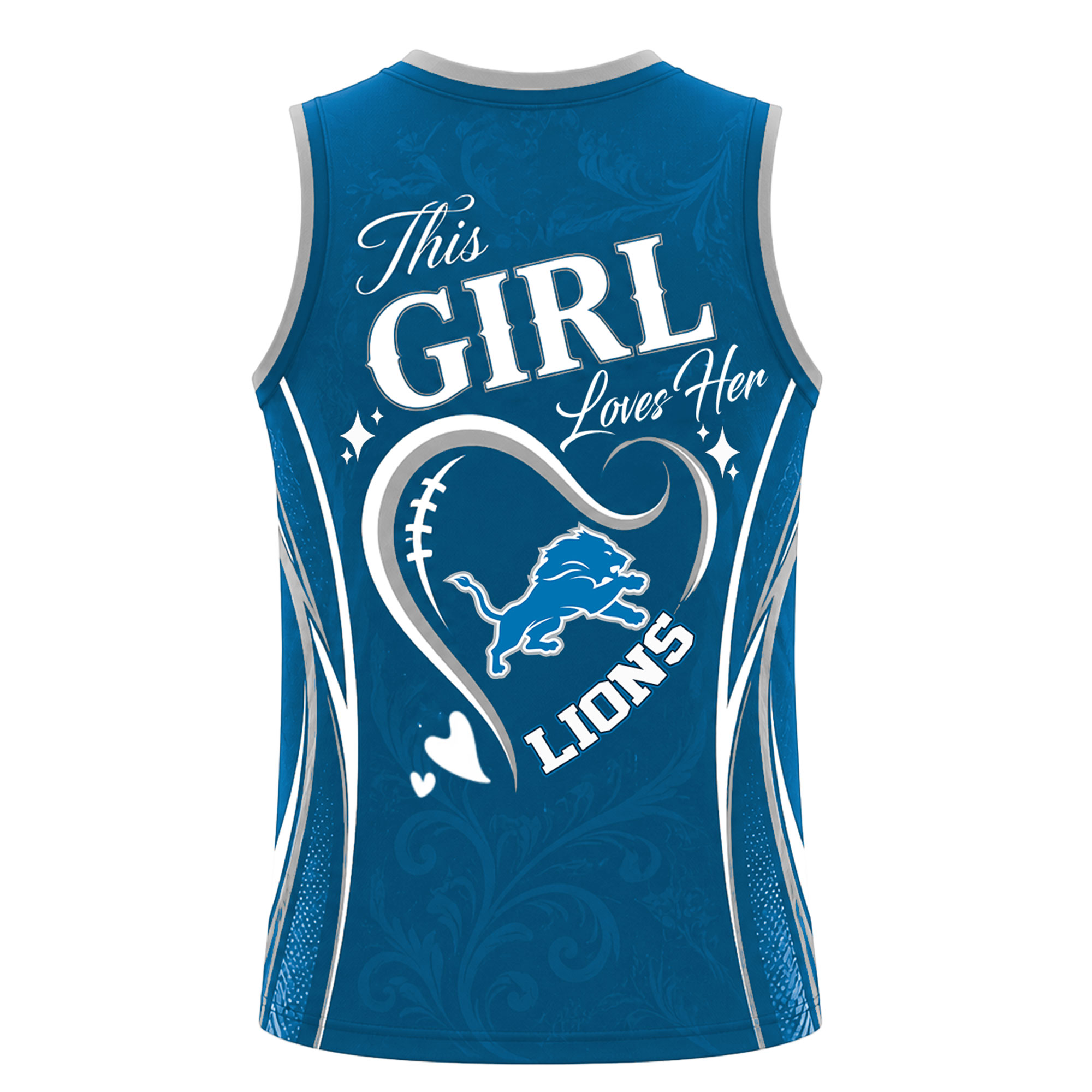 Detroit Lions | Premium NFL Womens Game Day Love Tank Top Jersey - Image 4