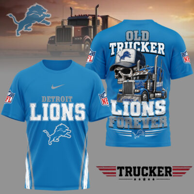 Detroit Lions | Premium NFL Old Trucker Fan 3D Shirt