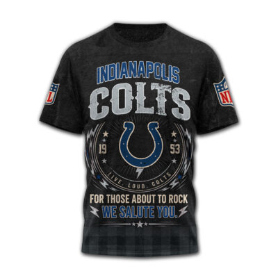 Indianapolis Colts | Premium NFL ACDC Rock N Roll 3D T-Shirt
