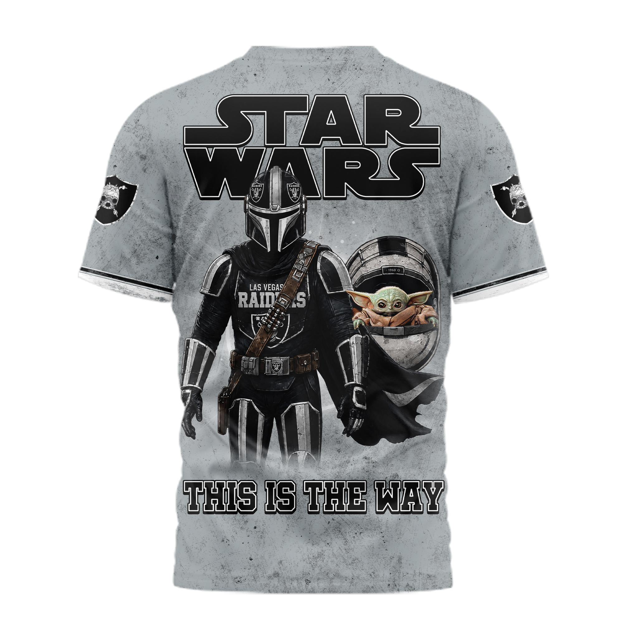 Las Vegas Raiders | Premium NFL This Is The Way Star Wars 3D Shirt - Image 3