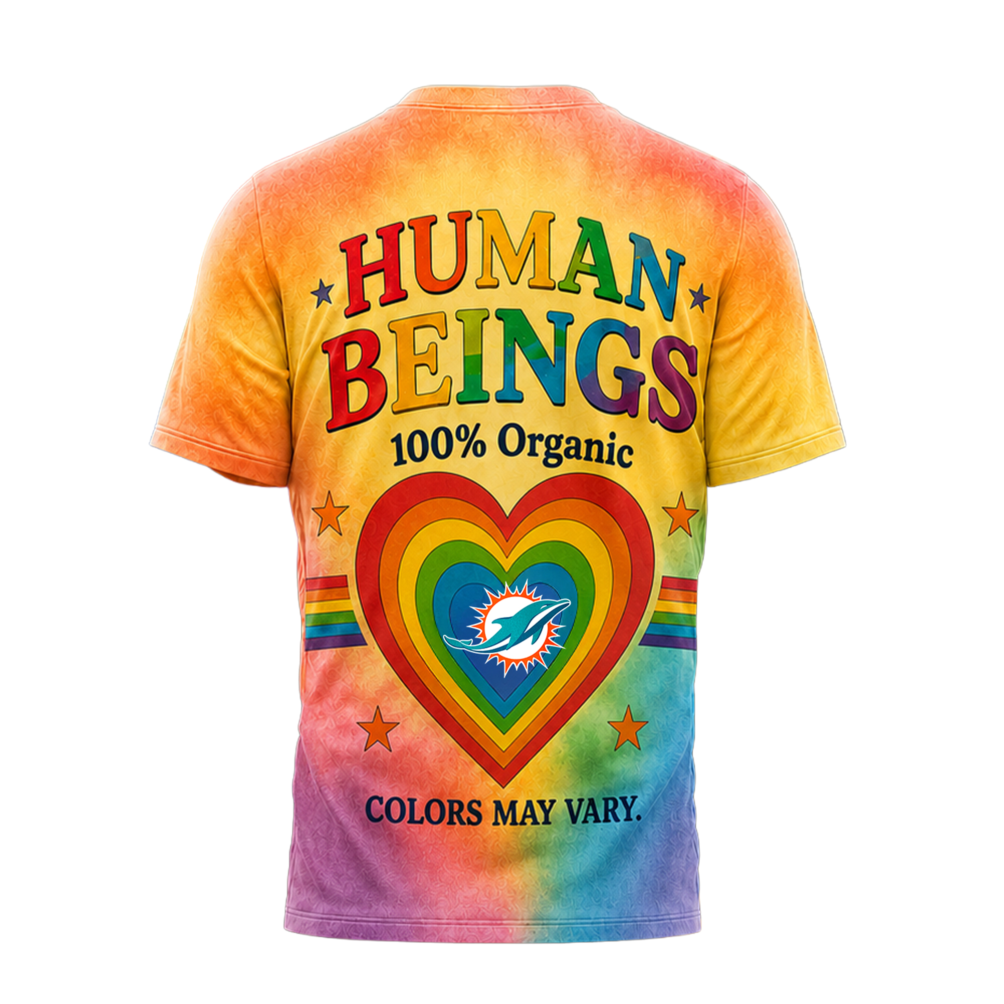 Miami Dolphins | Premium NFL Human Being Color May Vary 3D T-Shirt - Image 3