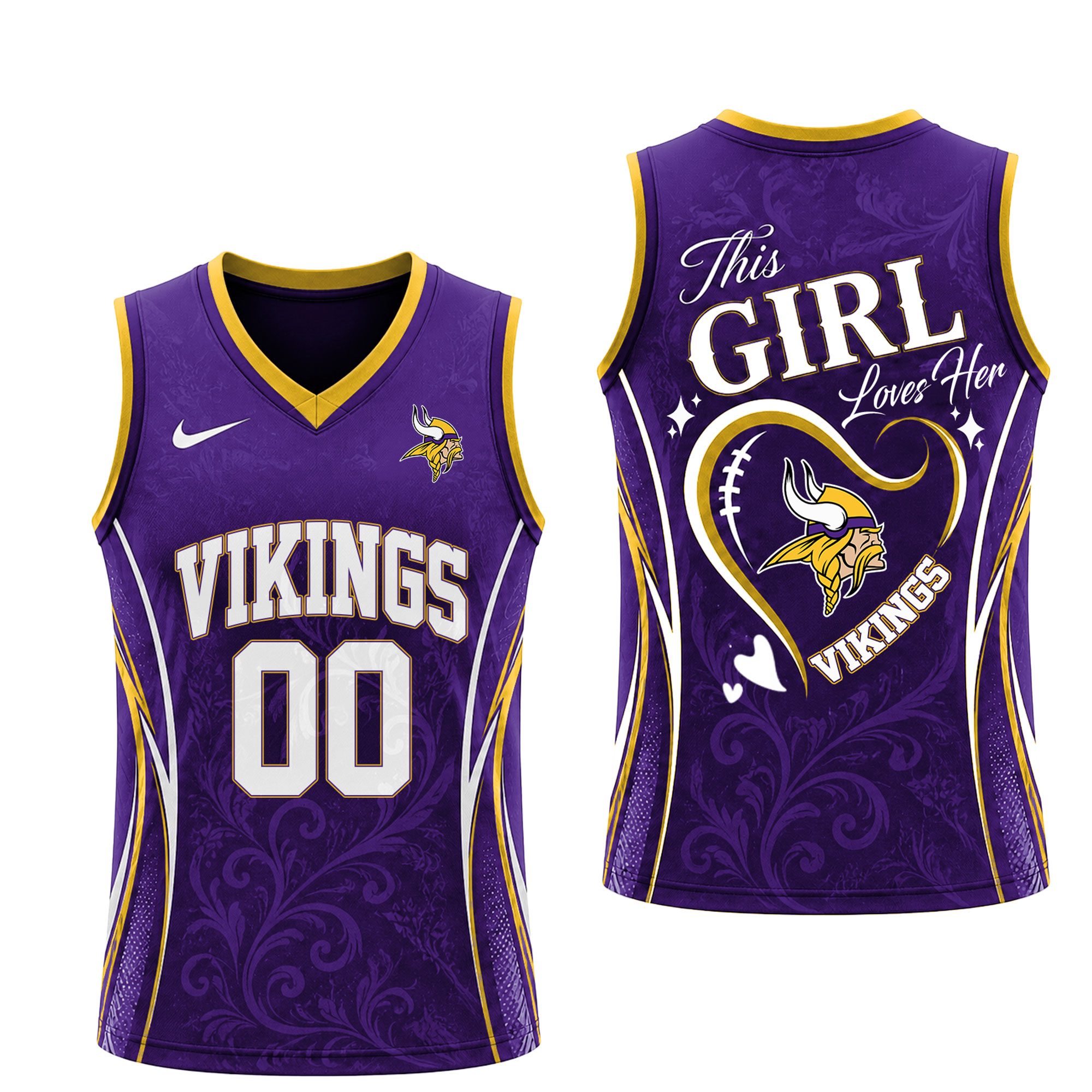 Minnesota Vikings | Premium NFL Womens Game Day Love Tank Top Jersey - Image 2
