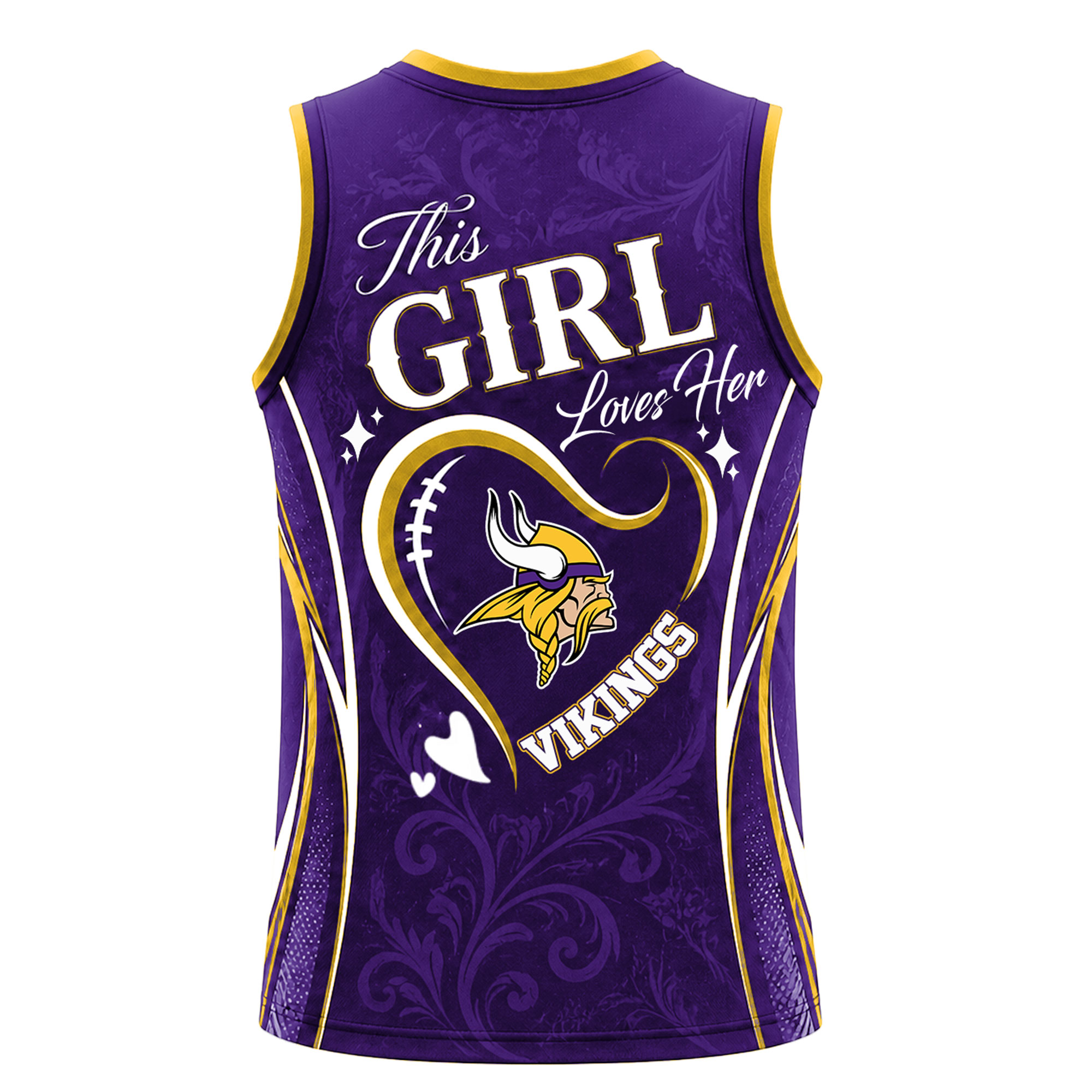 Minnesota Vikings | Premium NFL Womens Game Day Love Tank Top Jersey - Image 4