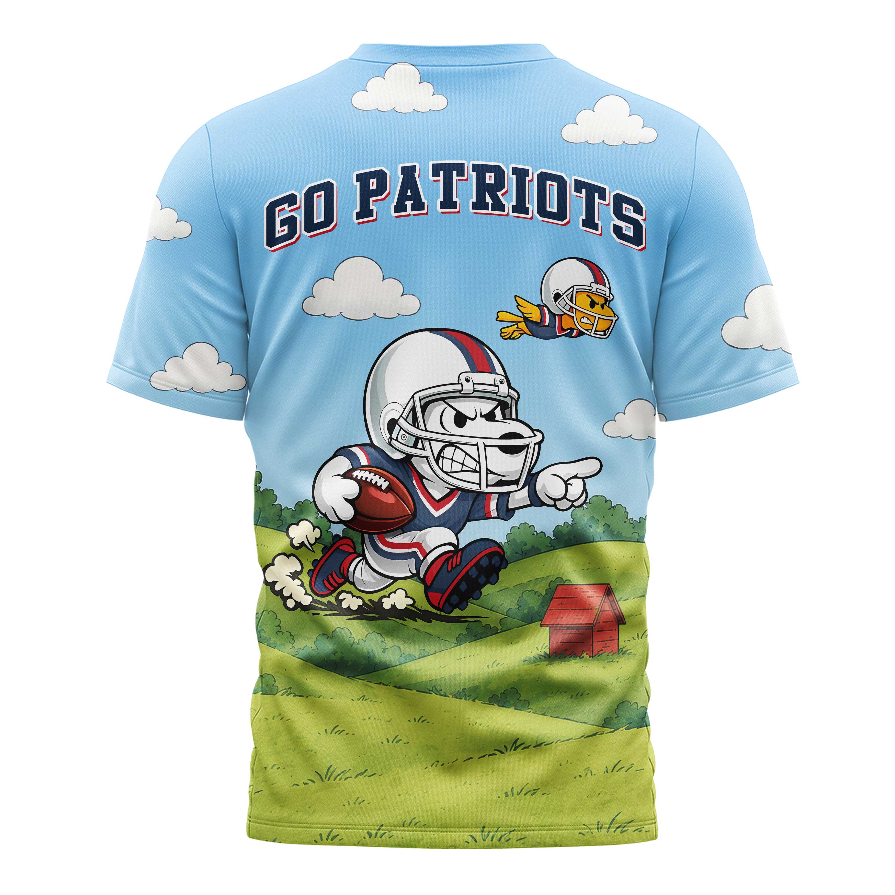 New England Patriots | Premium NFL Snoopy Touchdown 3D T-Shirt - Image 3