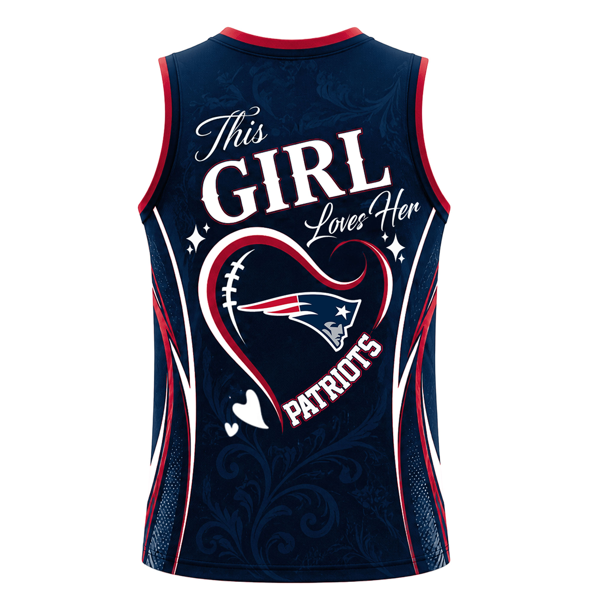New England Patriots | Premium NFL Womens Game Day Love Tank Top Jersey - Image 4