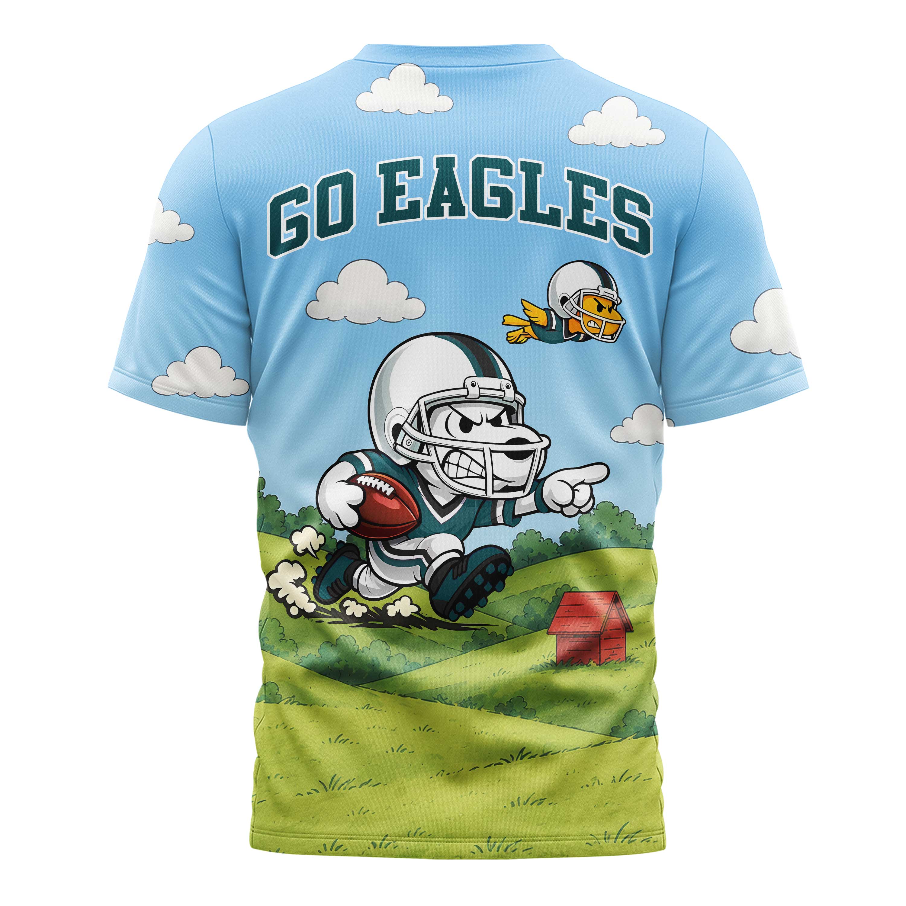 Philadelphia Eagles | Premium NFL Snoopy Touchdown 3D T-Shirt - Image 3