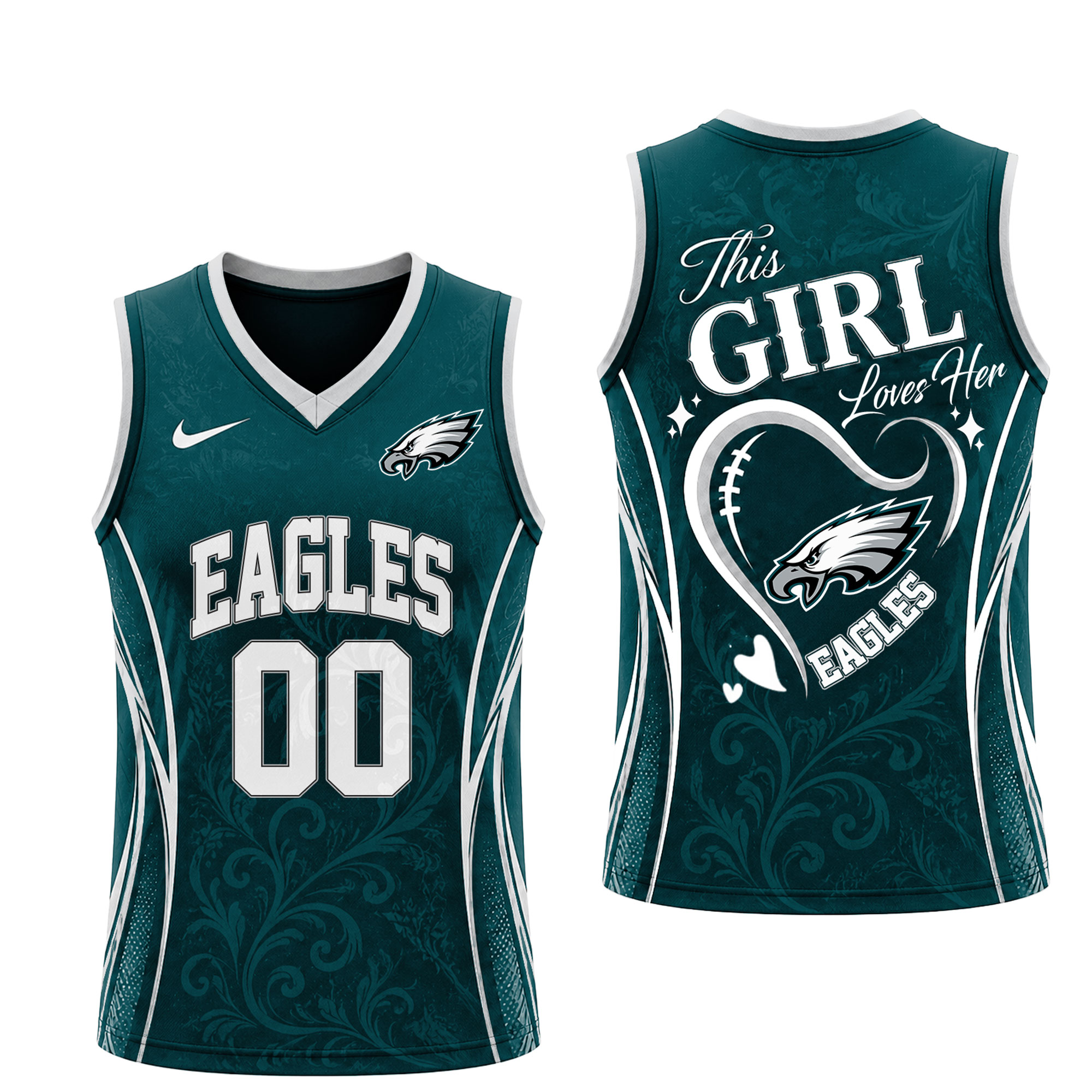 Philadelphia Eagles | Premium NFL Womens Game Day Love Tank Top Jersey - Image 2