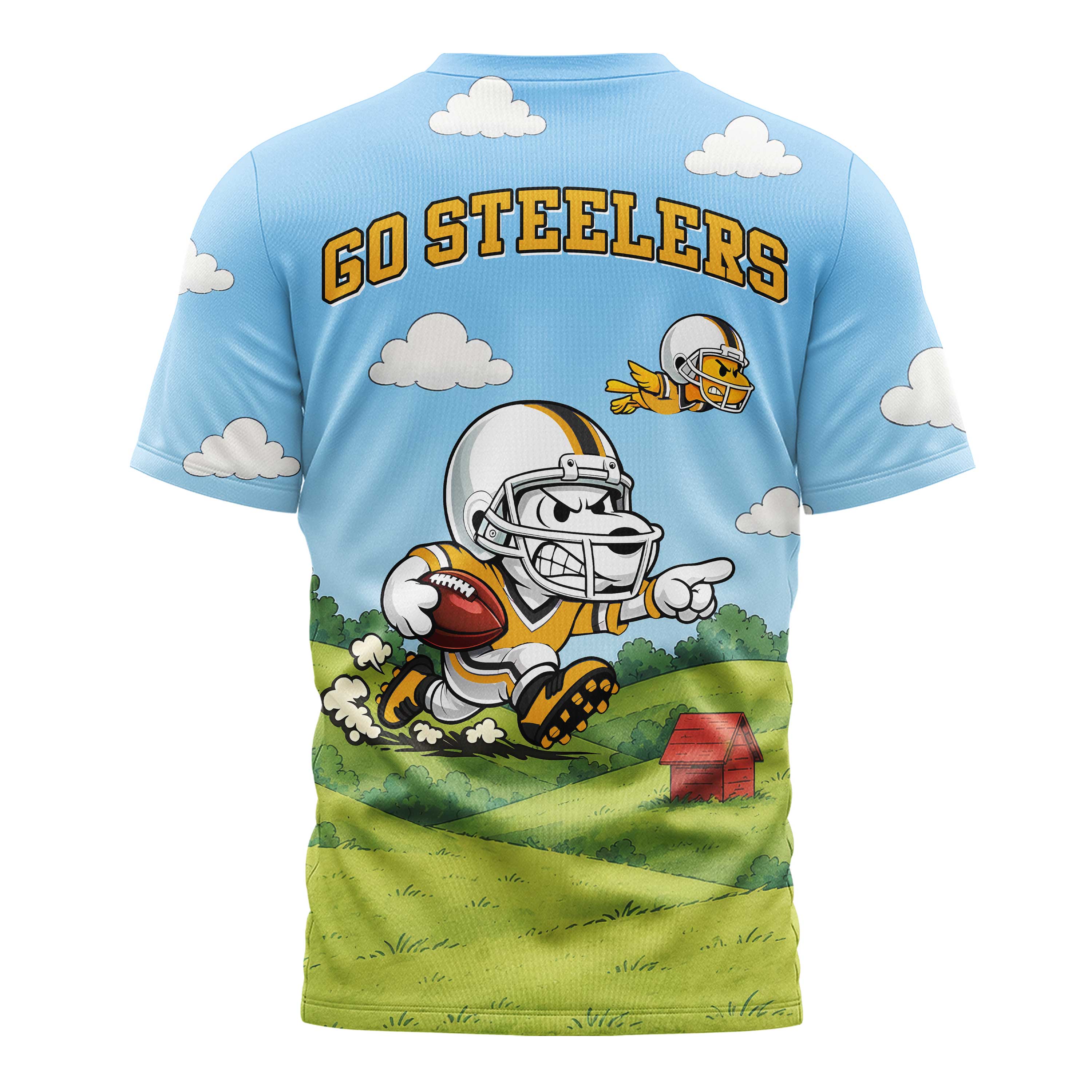 Pittsburgh Steelers | Premium NFL Snoopy Touchdown 3D T-Shirt - Image 3
