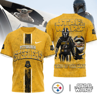 Pittsburgh Steelers | Premium NFL This Is The Way Star Wars 3D Shirt