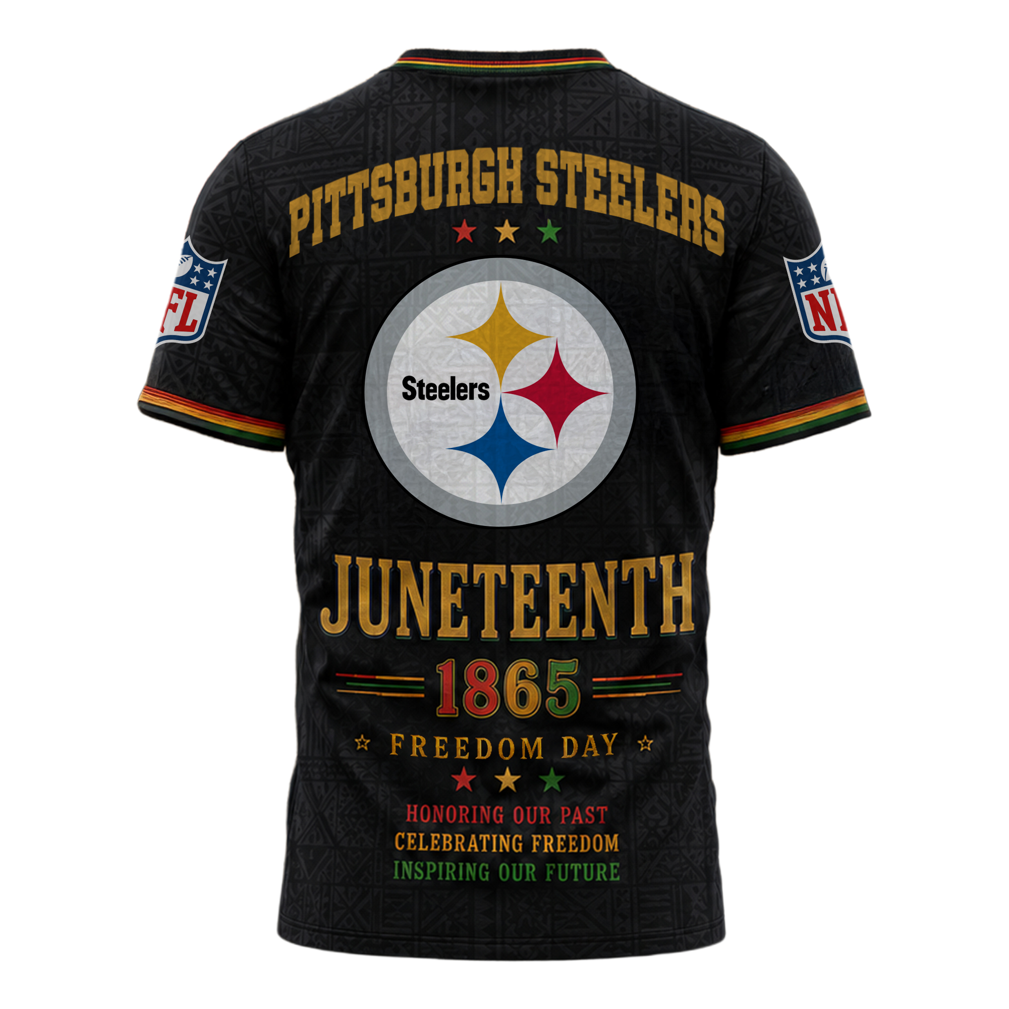 Pittsburgh Steelers | Premium NFL Juneteenth Freedom Day 3D Shirt - Image 3