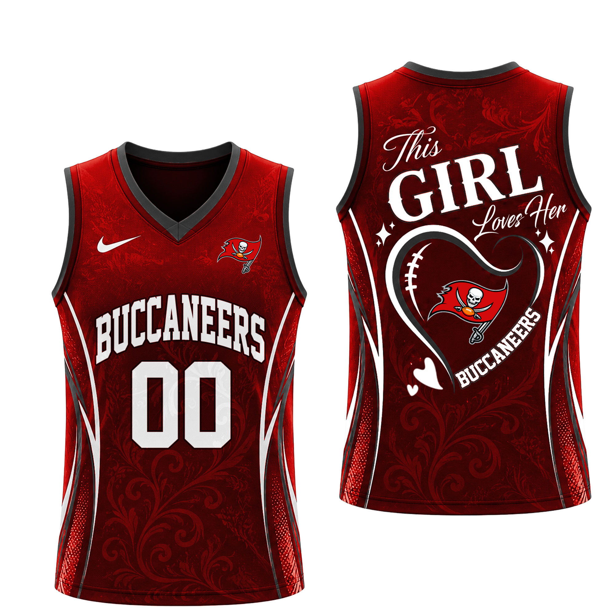 Tampa Bay Buccaneers | Premium NFL Womens Game Day Love Tank Top Jersey - Image 2