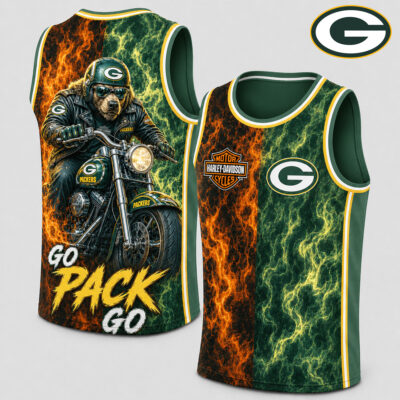 Green Bay Packers | Premium NFL Harley Davidson Pride Tank Top Shirt