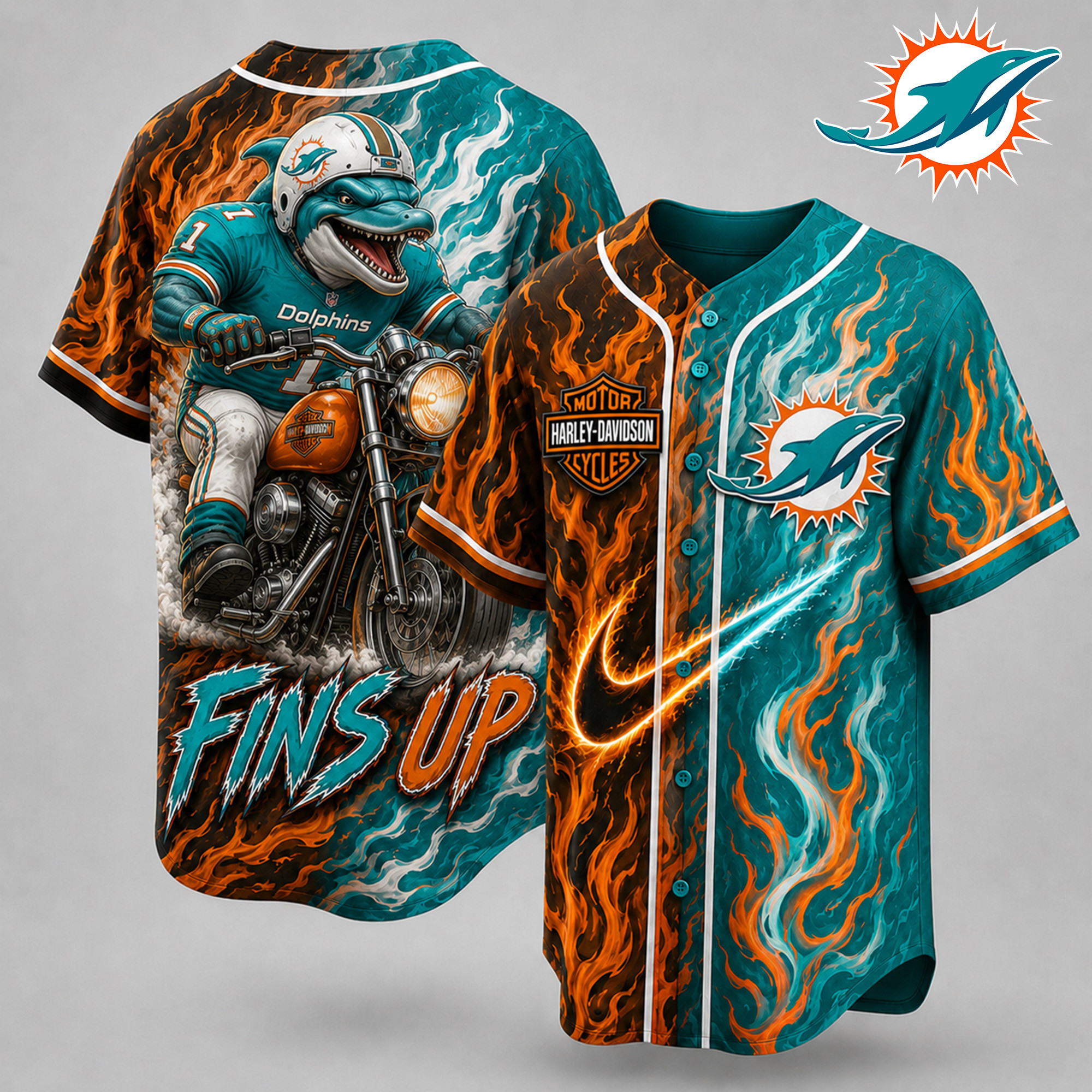 Miami Dolphins | Premium NFL Harley Davidson Pride Jersey