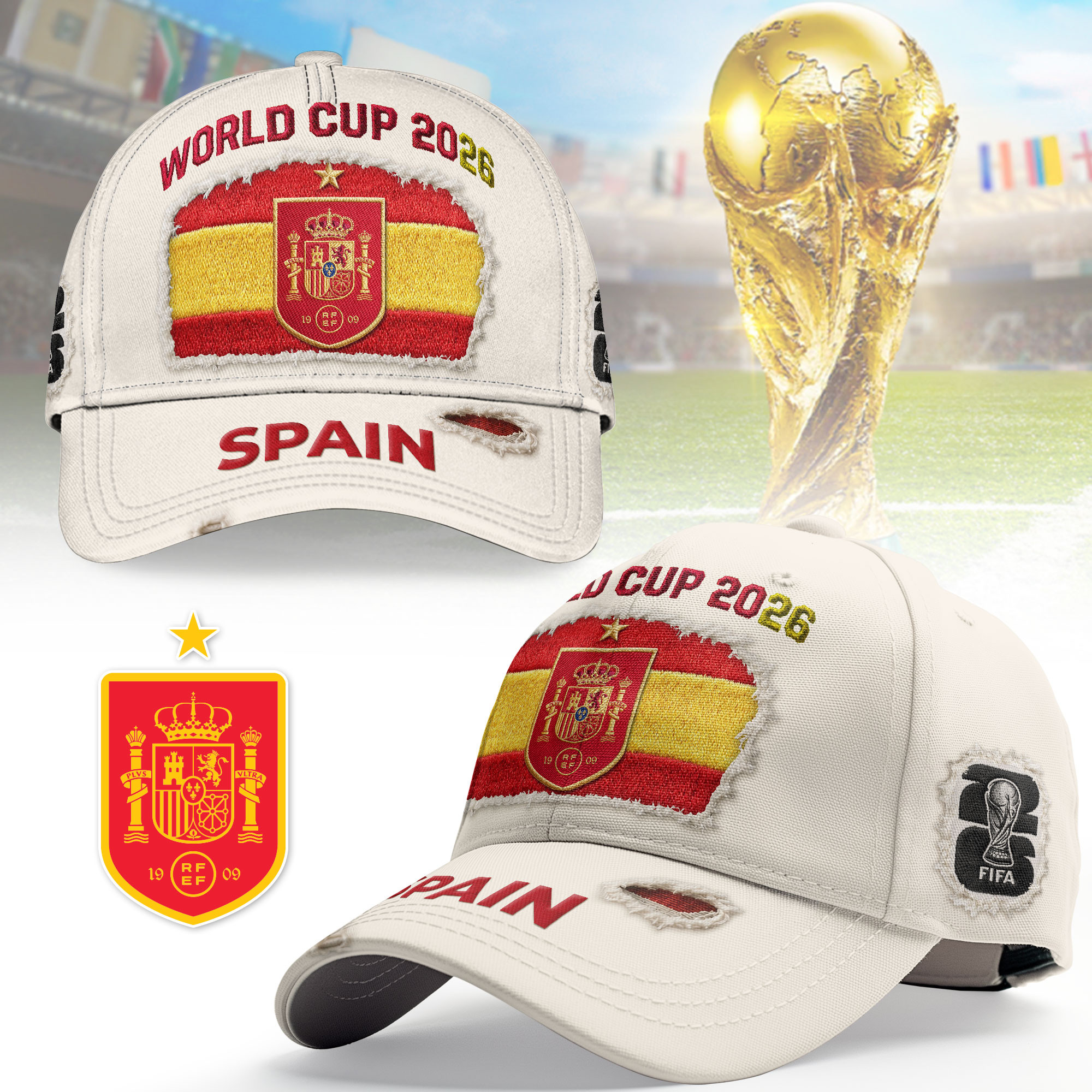 Spain | Premium WC26 Vintage Distressed Cap NTH1