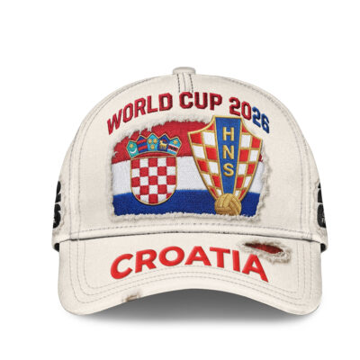 Alternative view of Croatia | Premium WC26 Vintage Distressed Cap NTH1