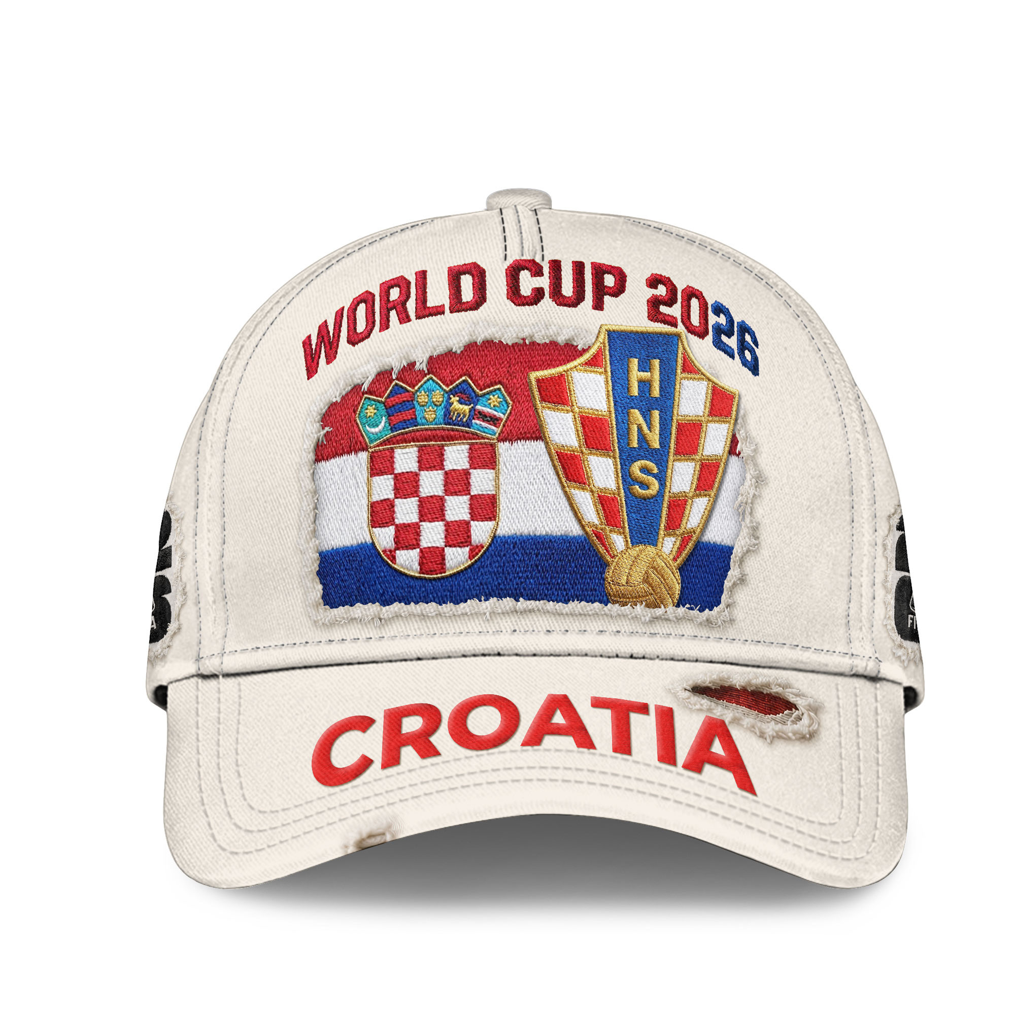Croatia | Premium WC26 Vintage Distressed Cap NTH1 - Image 2