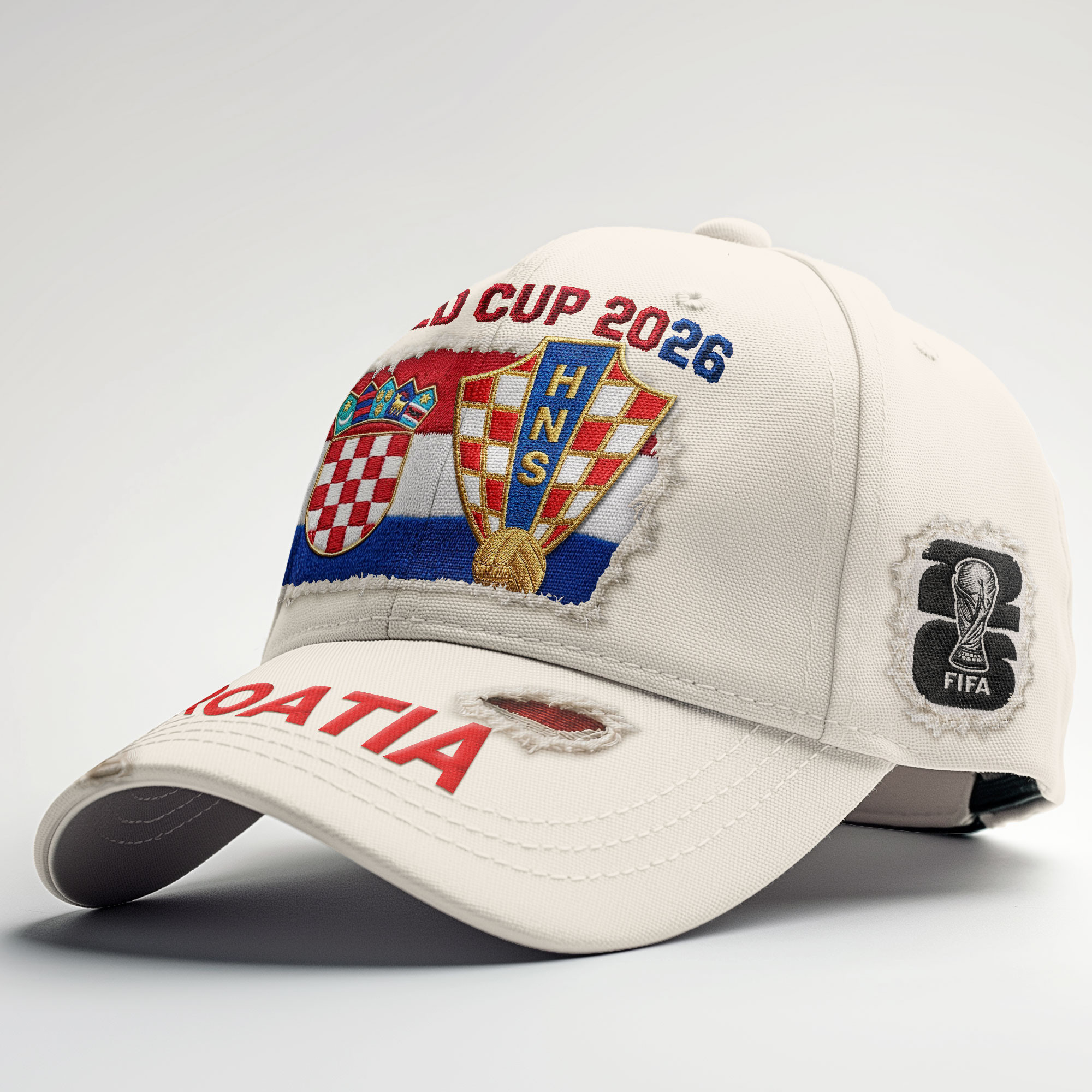 Croatia | Premium WC26 Vintage Distressed Cap NTH1 - Image 3