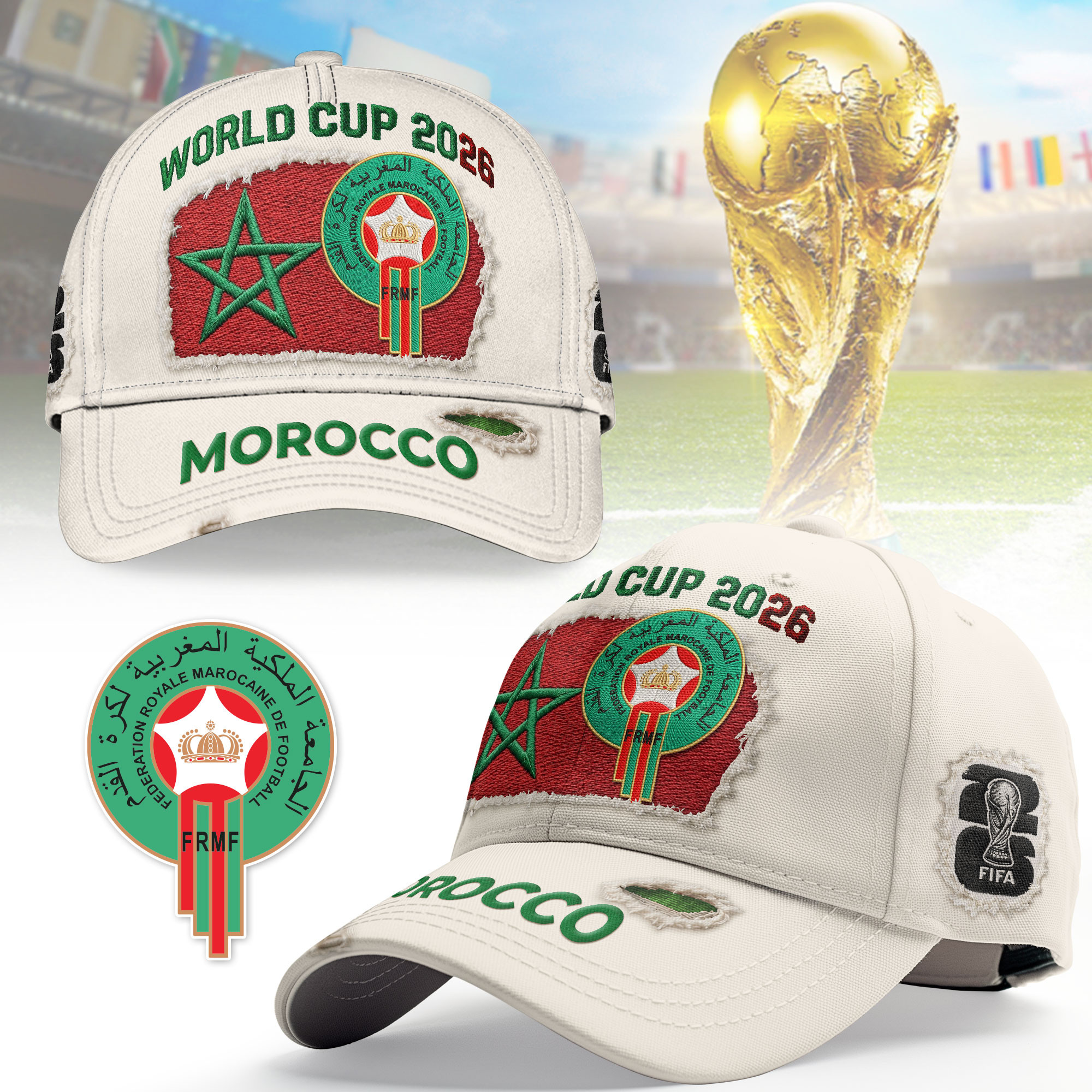 Morocco | Premium WC26 Vintage Distressed Cap NTH1
