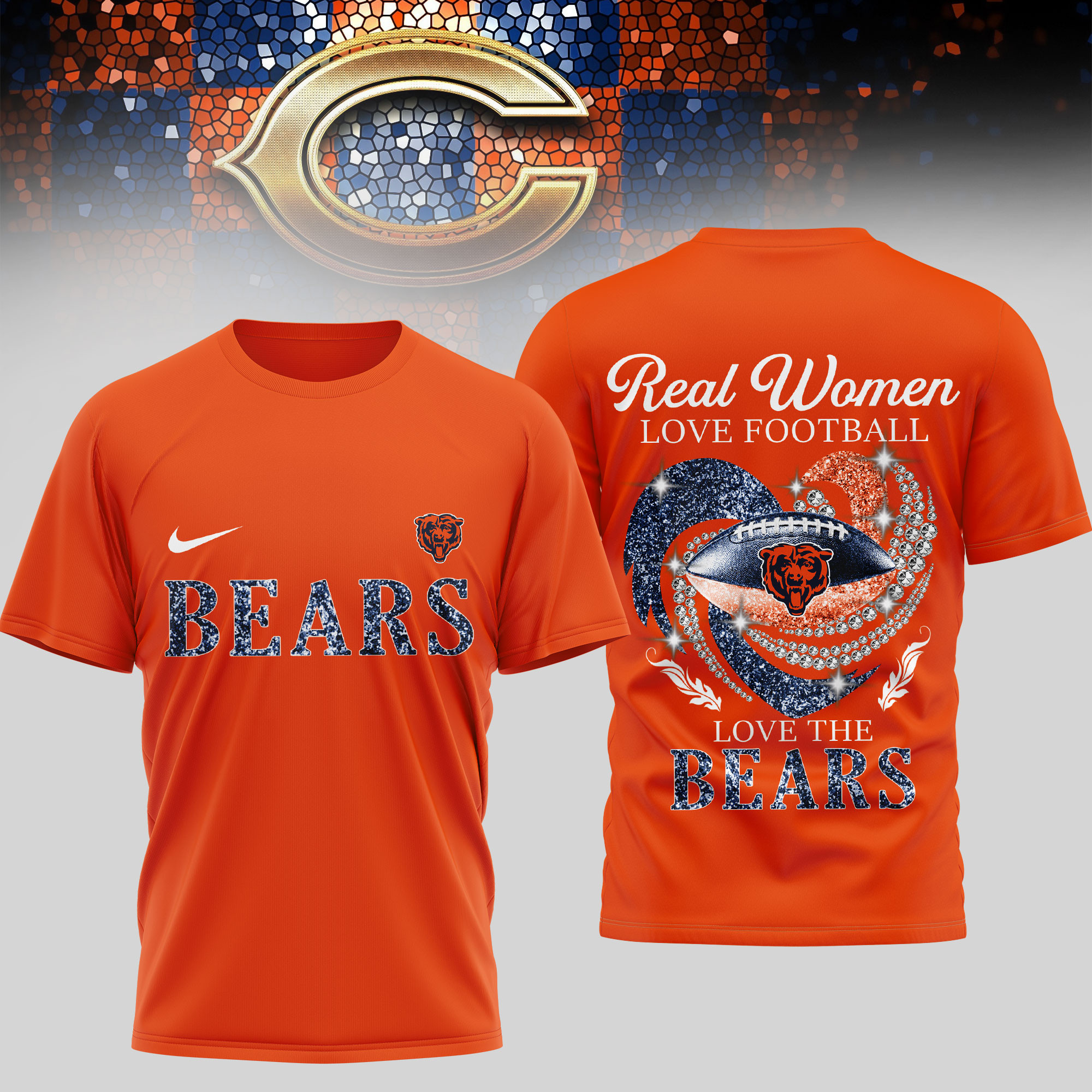 Chicago Bears | Premium NFL Stadium Graphic 3D Shirt NTH1 - Image 3