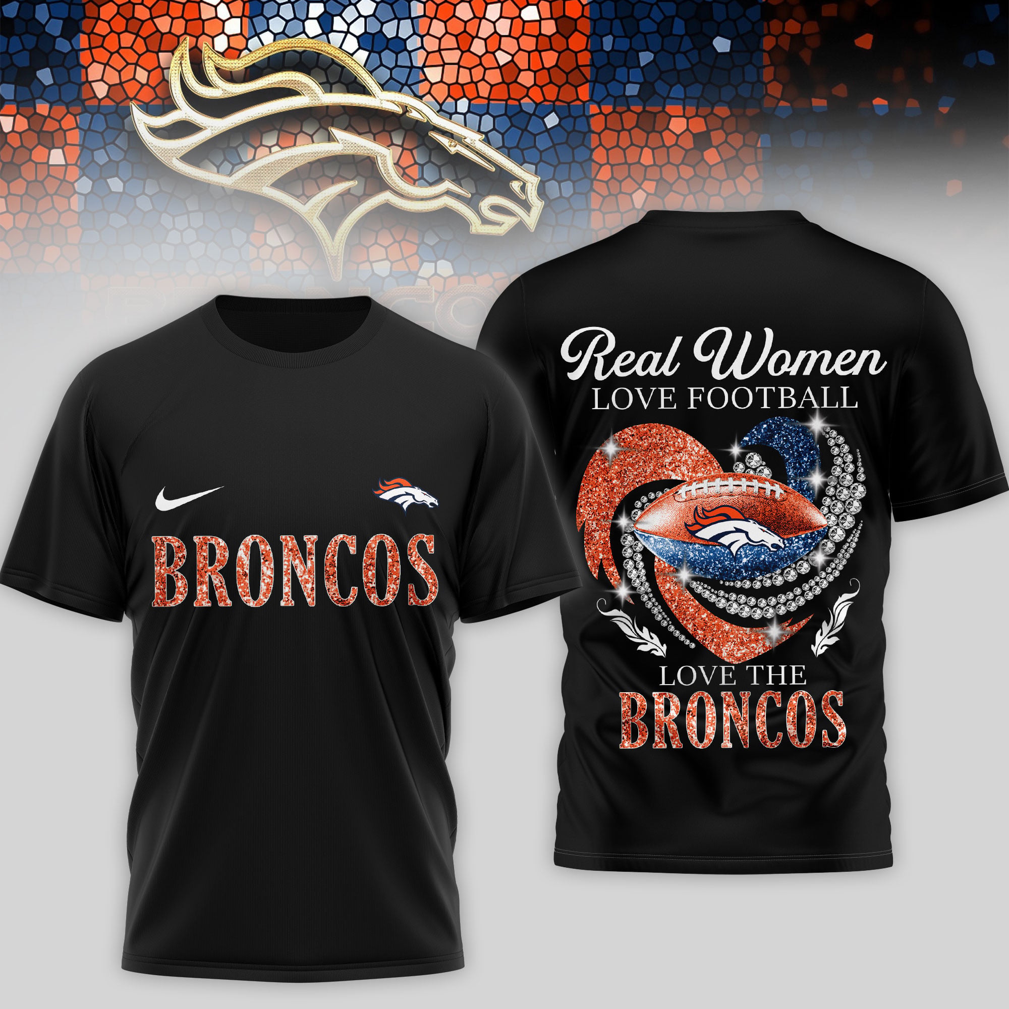 Denver Broncos | Premium NFL Stadium Graphic 3D Shirt NTH1 - Image 2