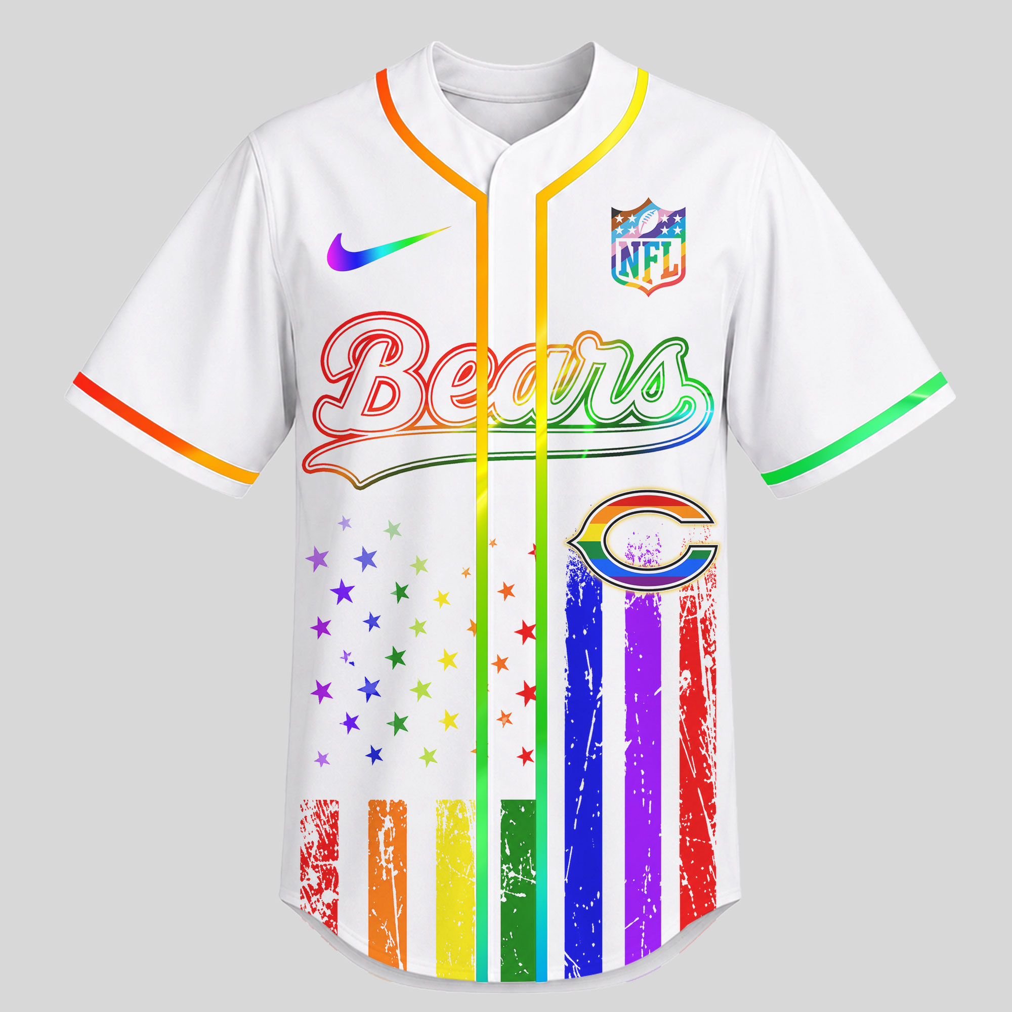 Chicago Bears | Premium NFL Pride Love Limited Edition Jersey NTH1 - Image 2