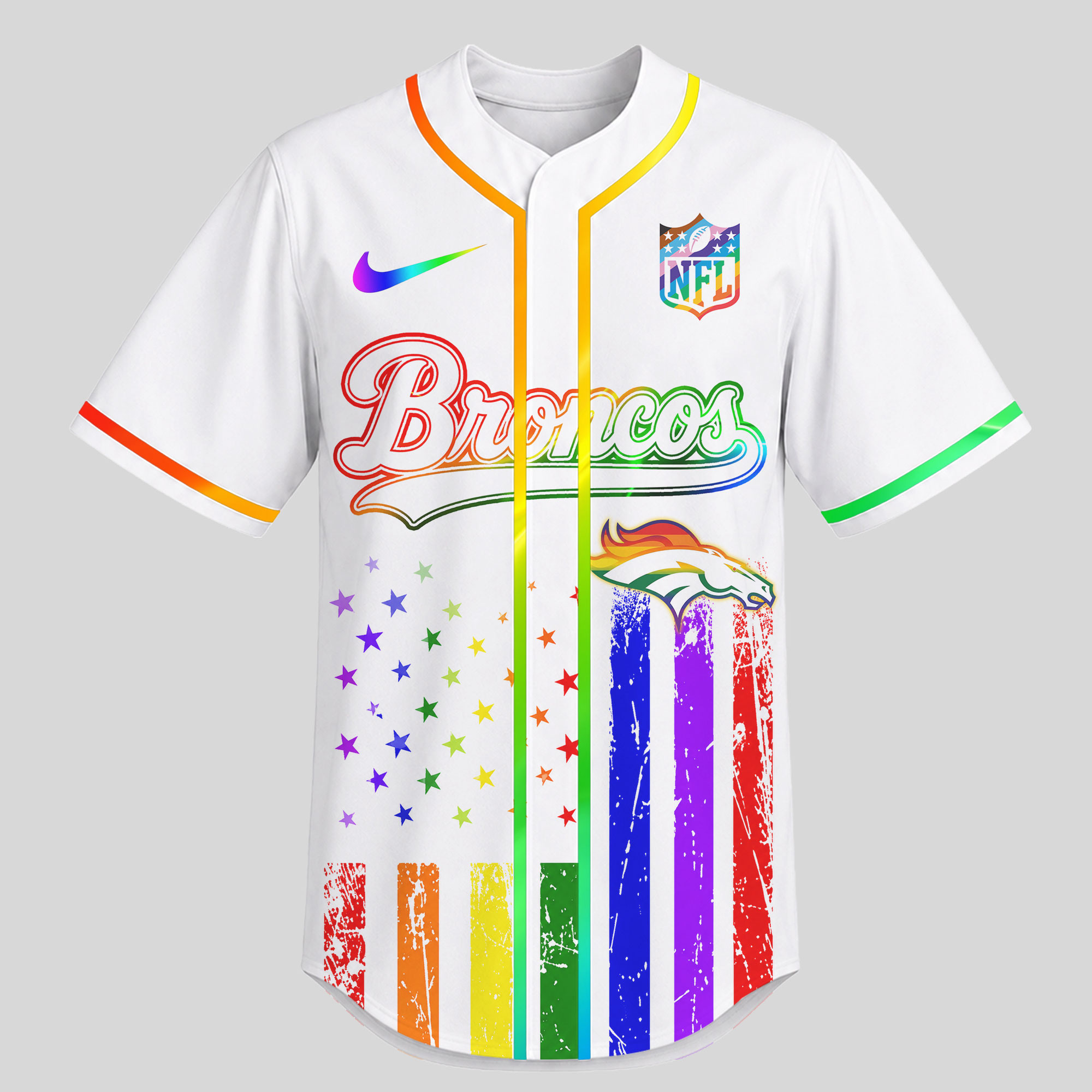 Denver Broncos | Premium NFL Pride Love Limited Edition Jersey NTH1 - Image 2