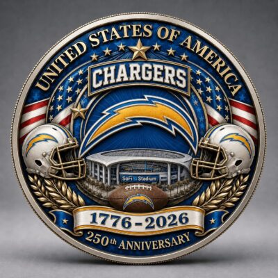 Los Angeles Chargers | Premium NFL 250 Years Of Freedom Commemorative Coin