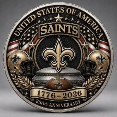 New Orleans Saints | Premium NFL 250 Years Of Freedom Commemorative Coin