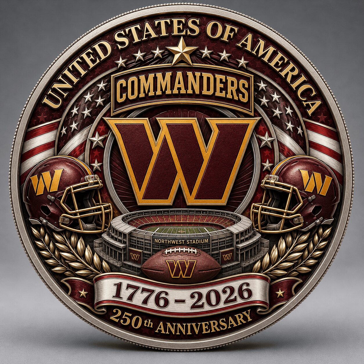 Washington Commanders | Premium NFL 250 Years Of Freedom Commemorative Coin