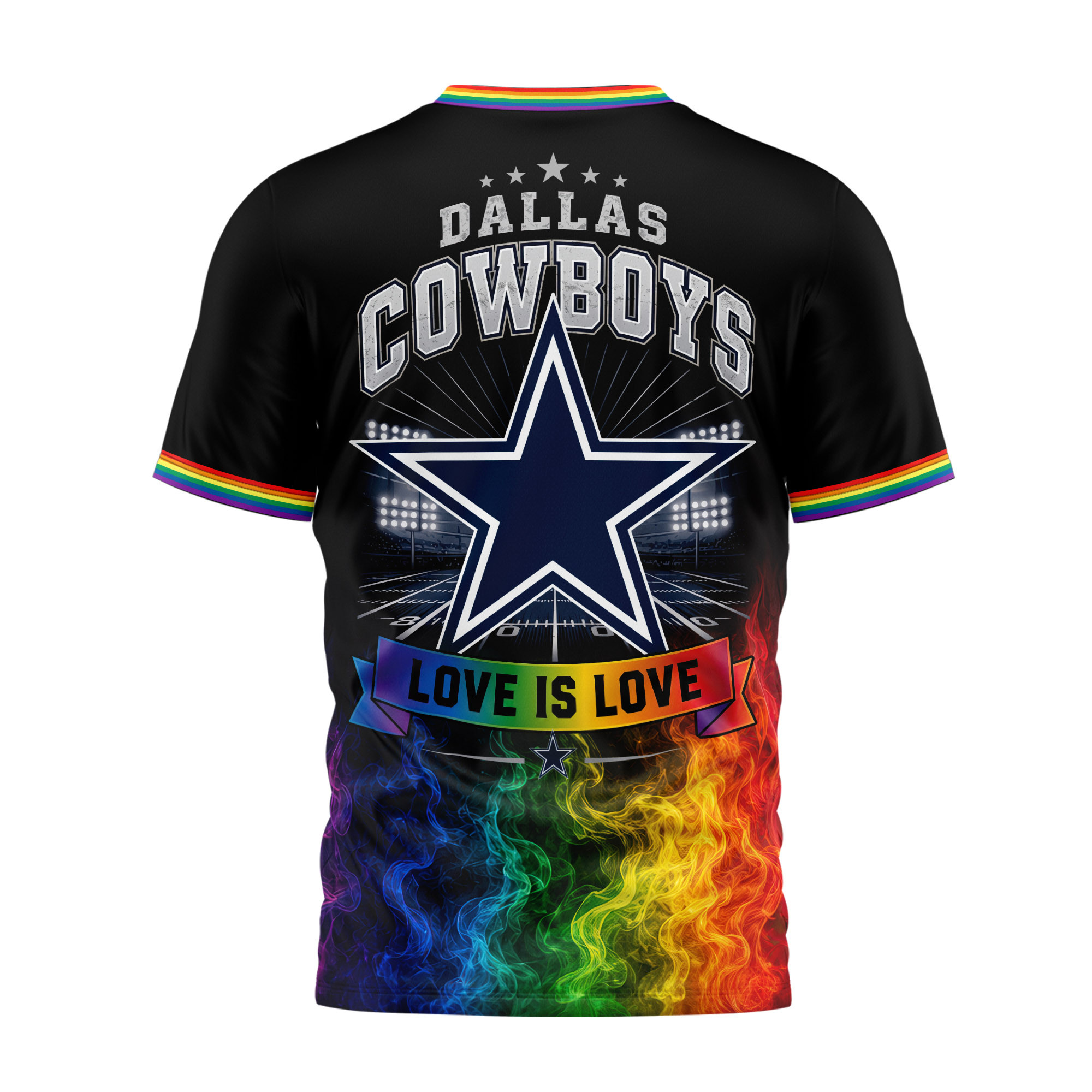 Dallas Cowboys | Premium NFL Love Is Love 3D Shirt NTH1 - Image 3