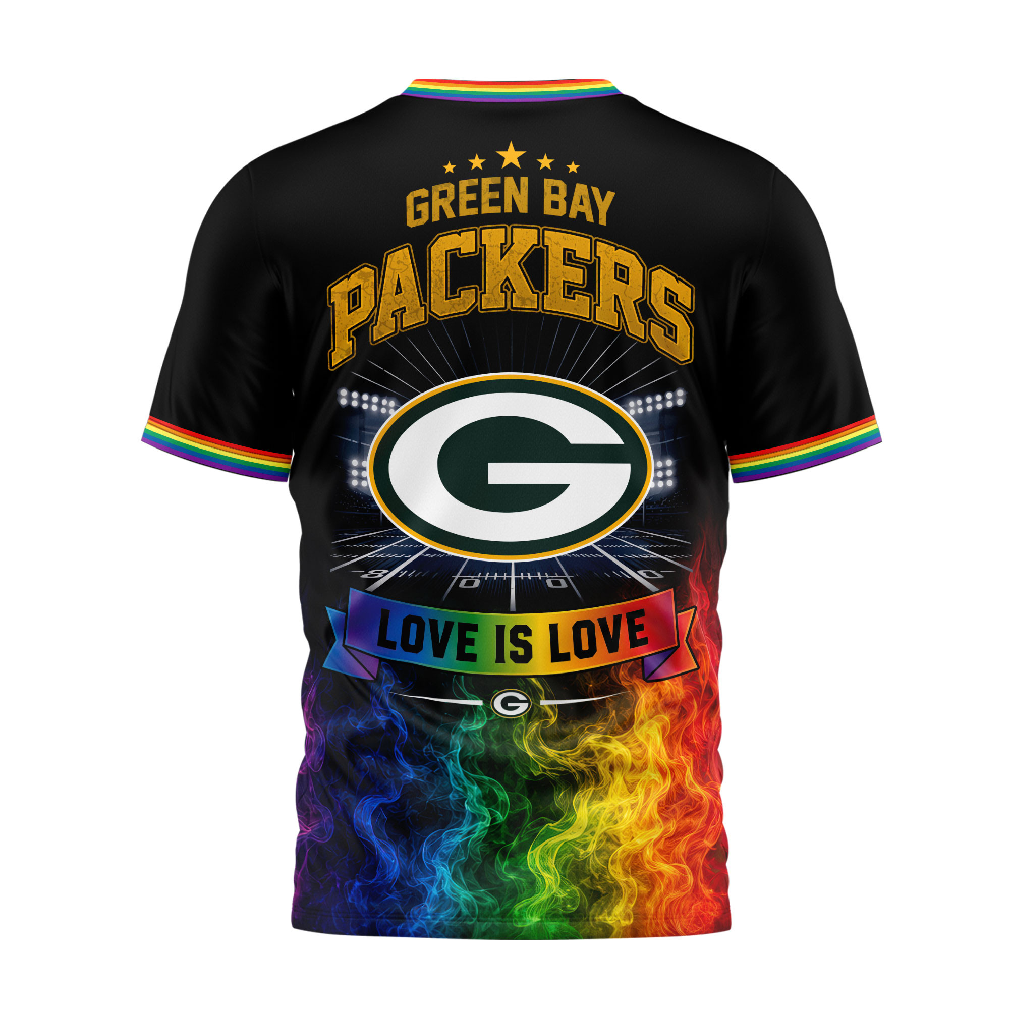 Green Bay Packers | Premium NFL Love Is Love 3D Shirt NTH1 - Image 3