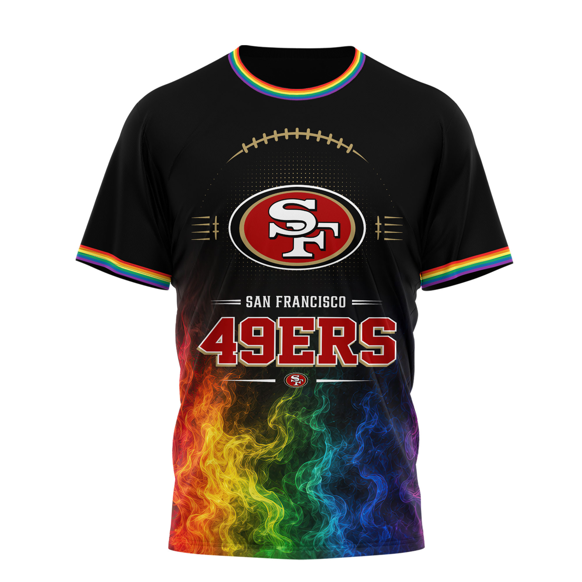 San Francisco 49ers | Premium NFL Love Is Love 3D Shirt NTH1 - Image 2
