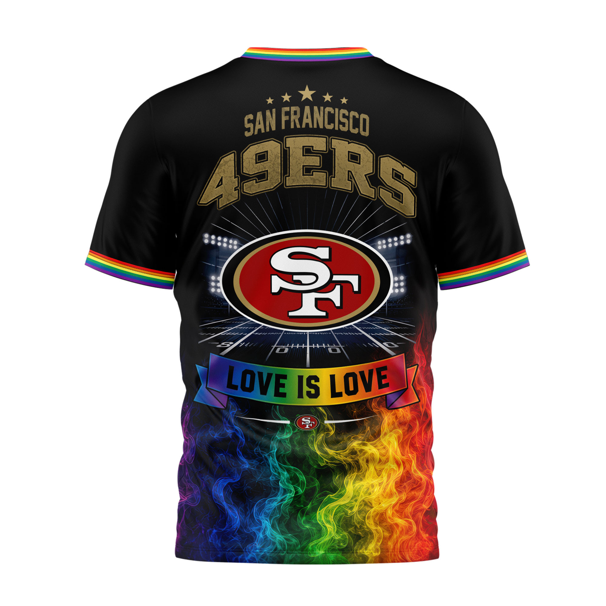 San Francisco 49ers | Premium NFL Love Is Love 3D Shirt NTH1 - Image 3