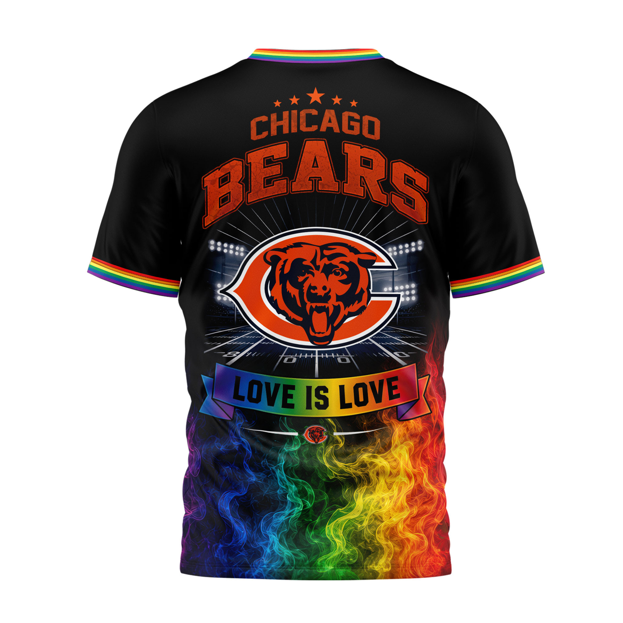 Chicago Bears | Premium NFL Love Is Love 3D Shirt NTH1 - Image 3