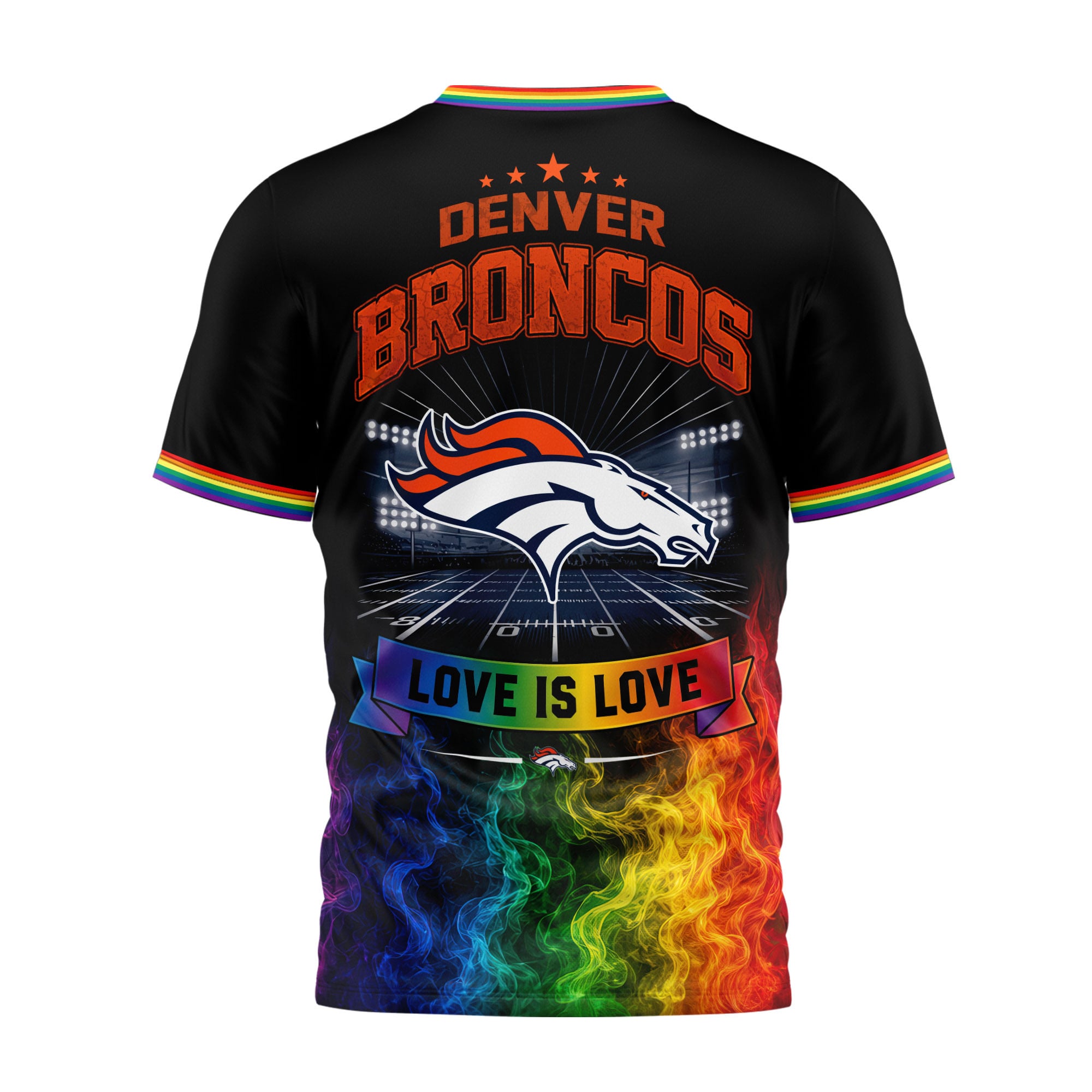 Denver Broncos | Premium NFL Love Is Love 3D Shirt NTH1 - Image 3
