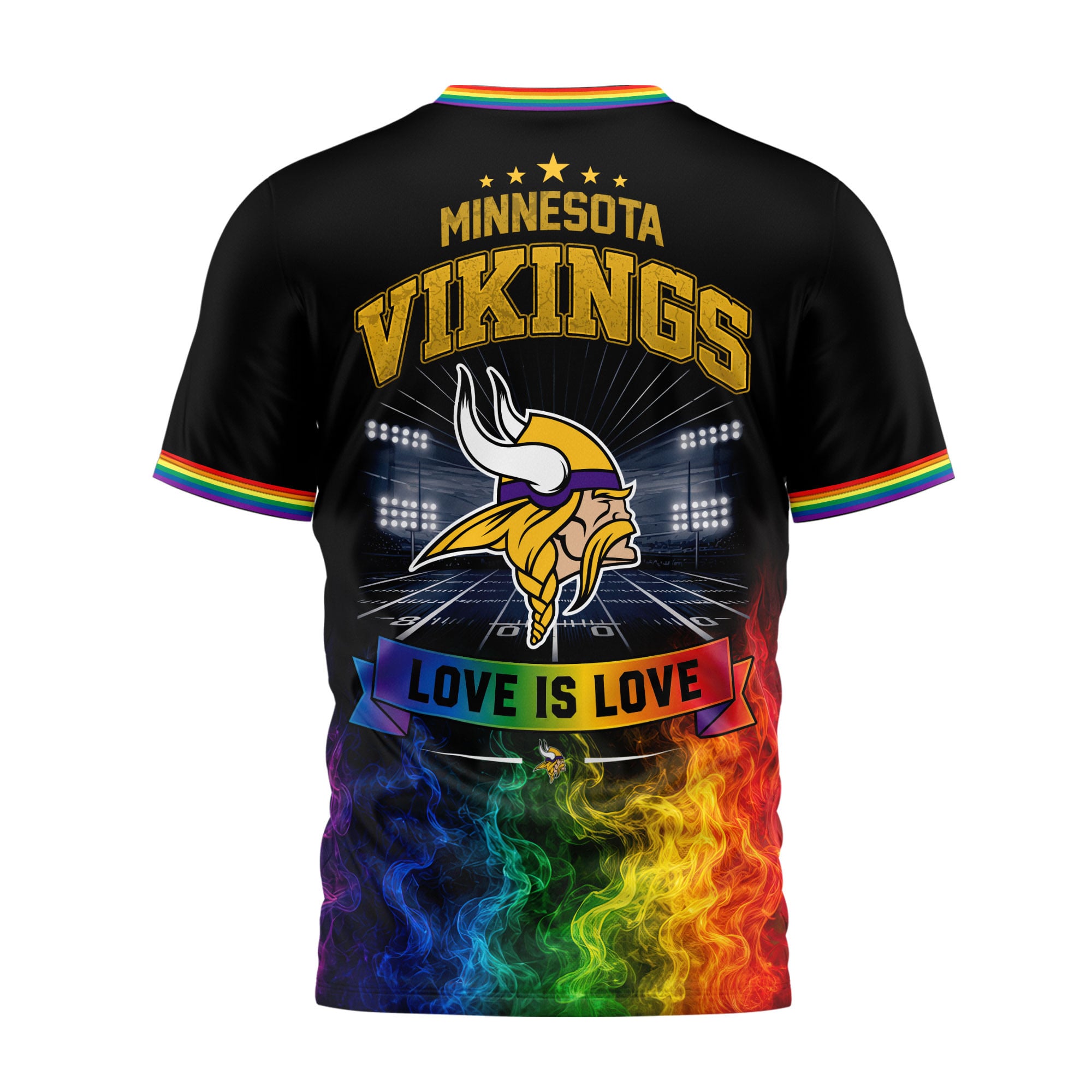 Minnesota Vikings | Premium NFL Love Is Love 3D Shirt NTH1 - Image 3