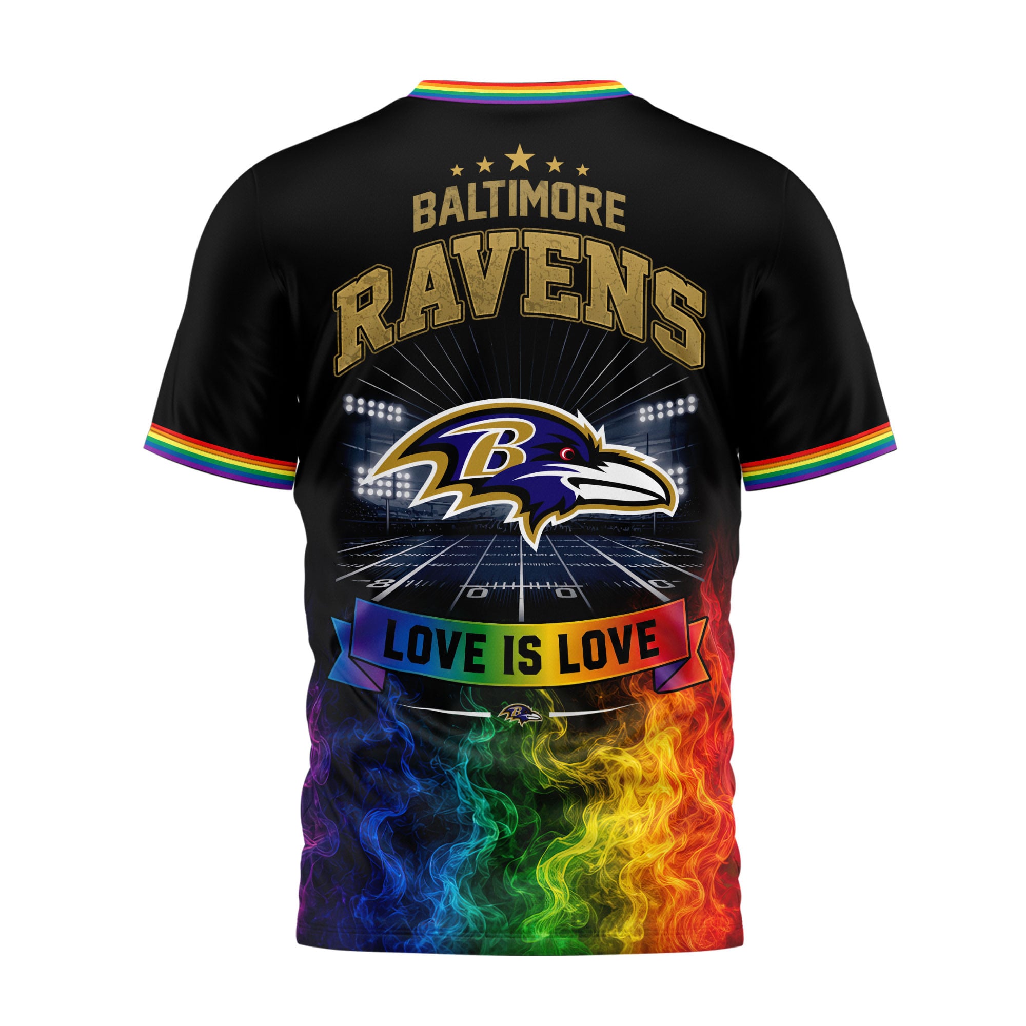 Baltimore Ravens | Premium NFL Love Is Love 3D Shirt NTH1 - Image 3