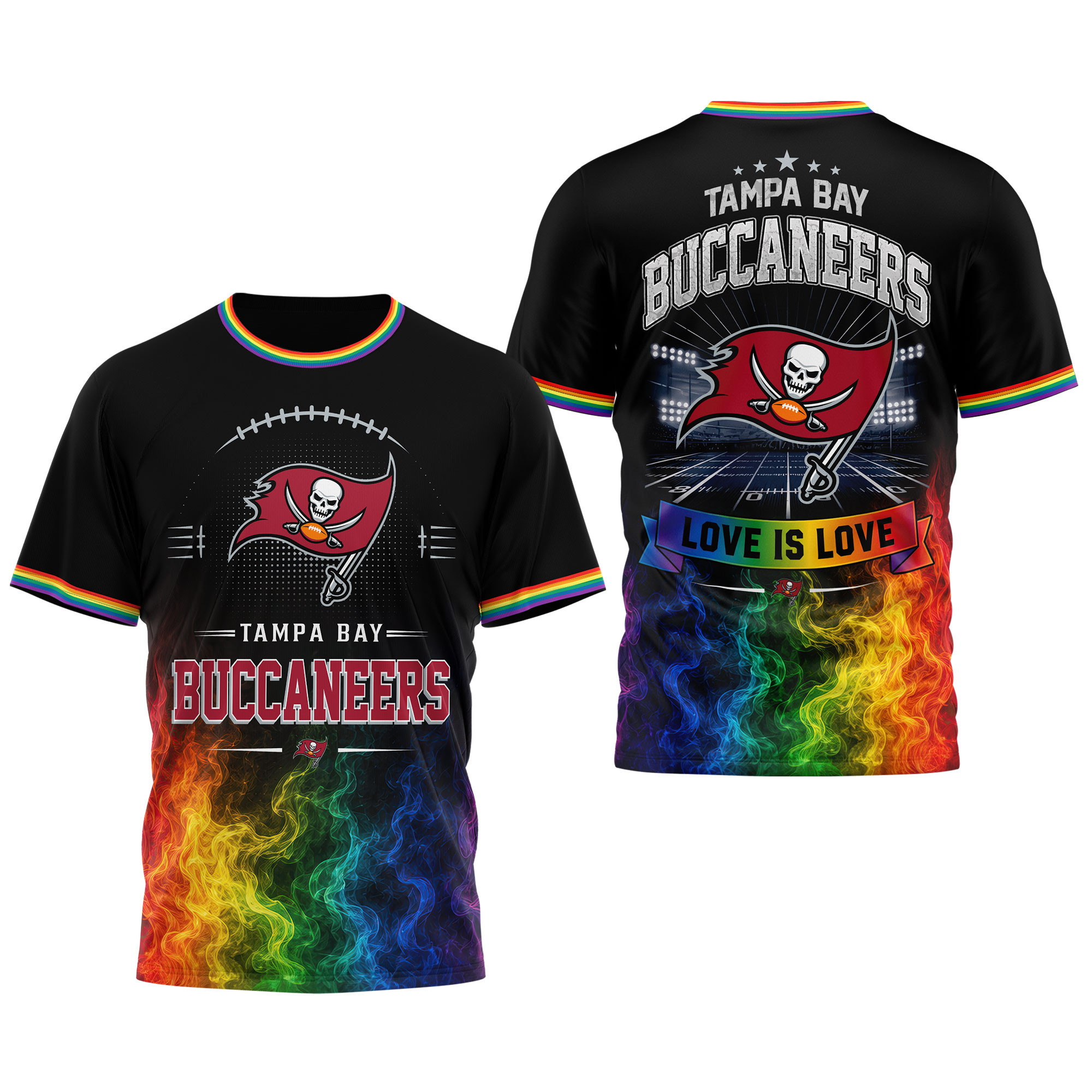 Tampa Bay Buccaneers | Premium NFL Love Is Love 3D Shirt NTH1 - Image 4