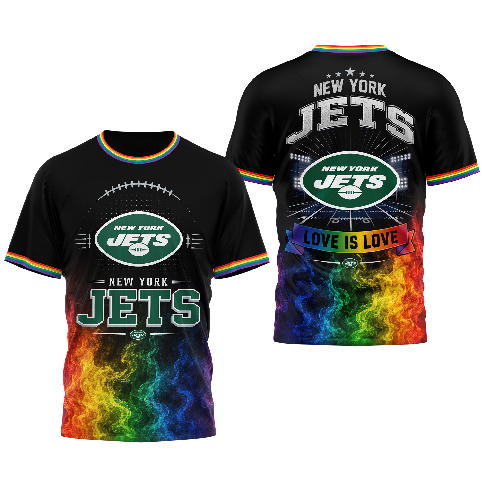 New York Jets | Premium NFL Love Is Love 3D Shirt NTH1 - Image 4