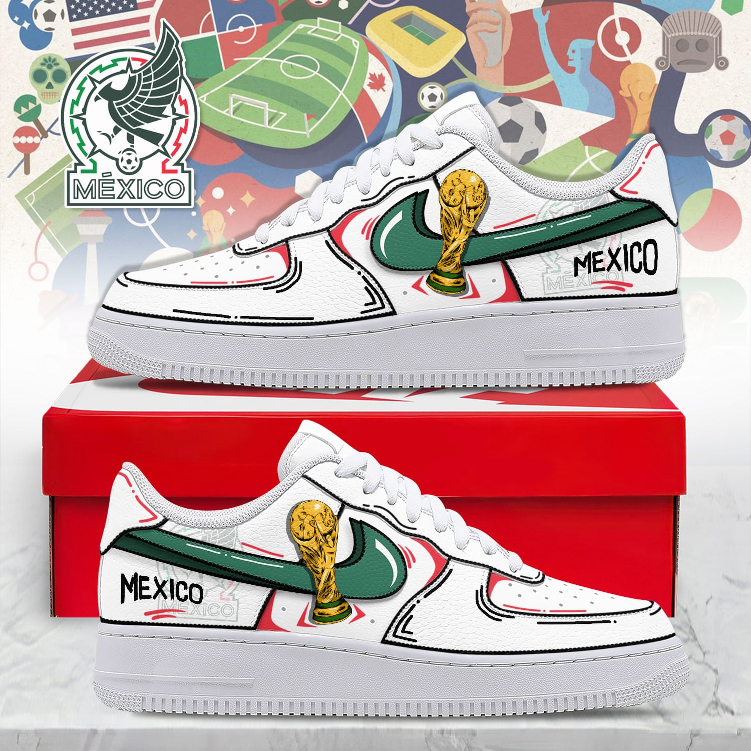 Mexico | Premium WC26 Legacy AF1 Shoes NTH1