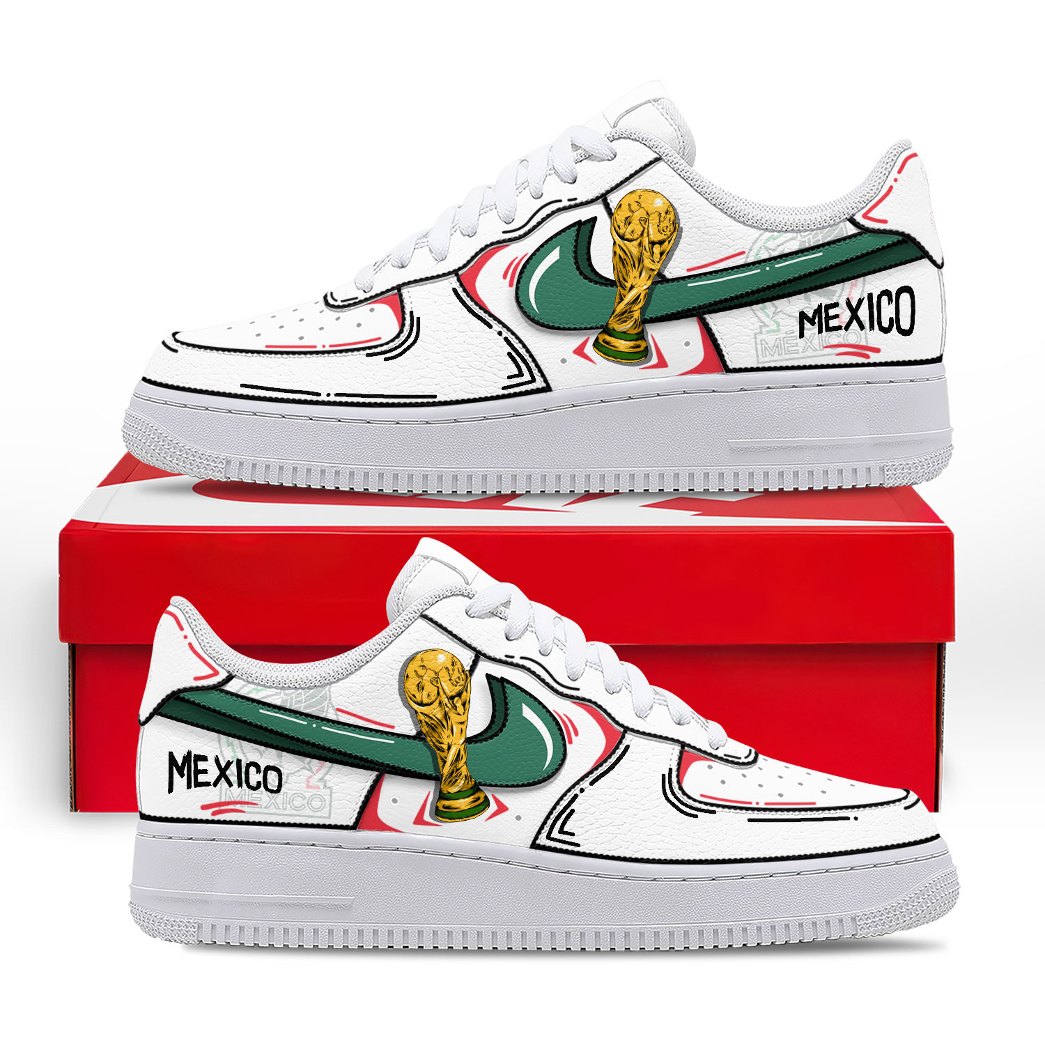 Mexico | Premium WC26 Legacy AF1 Shoes NTH1 - Image 2